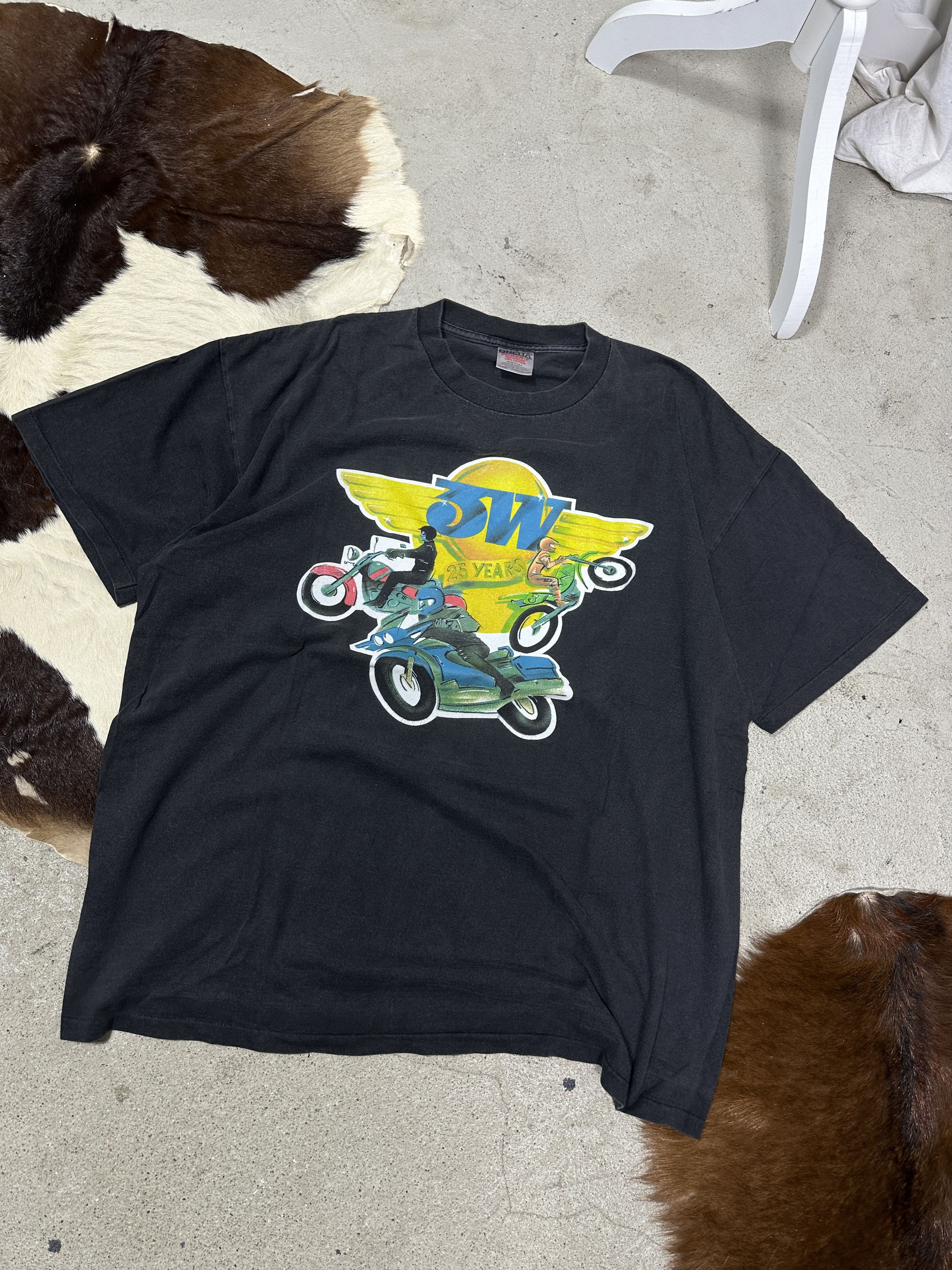 Vintage Vintage Streetwear Sporty 3W Moto Racing T-shirt 90s Size US XXL / EU 58 / 5 - 1 Thumbnail