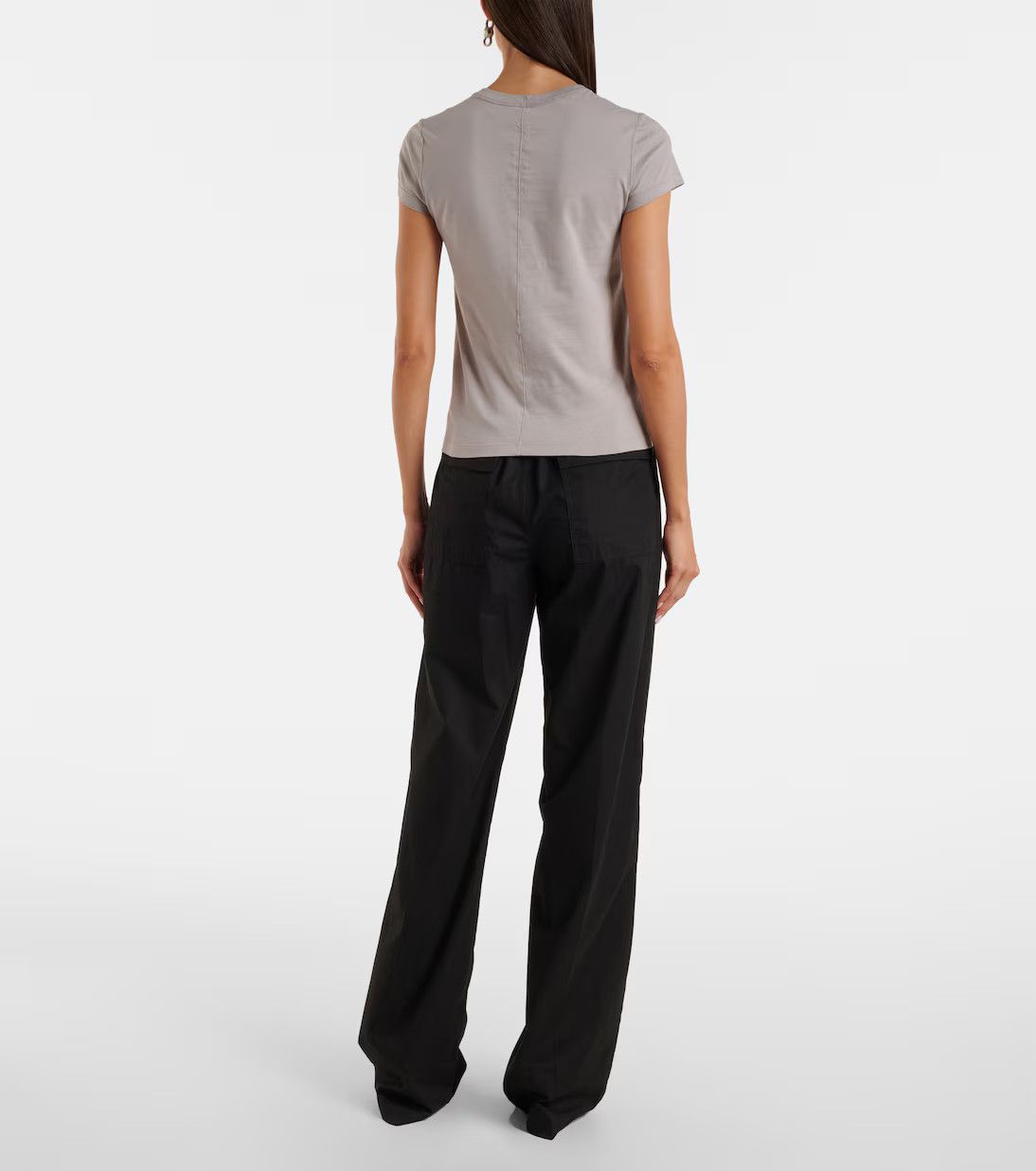 Rick Owens o1y0126 Crewneck T-Shirt in Light Gray Size M / US 6-8 / IT 42-44 - 3 Thumbnail