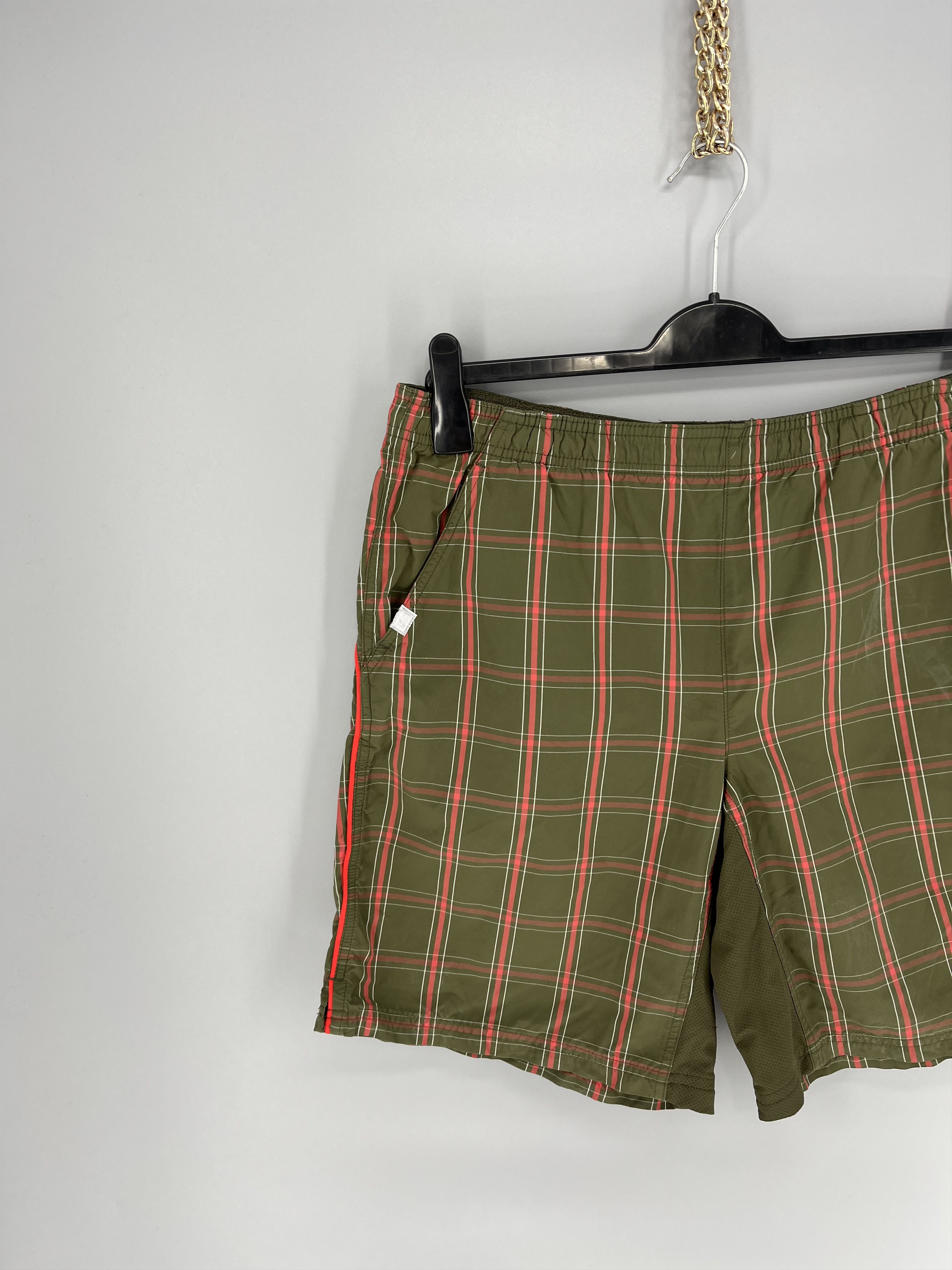 Nike × Vintage 90s Vintage Nike Black Nylon Mini Swoosh Shorts Travis Style Size US 34 / EU 50 - 4 Thumbnail
