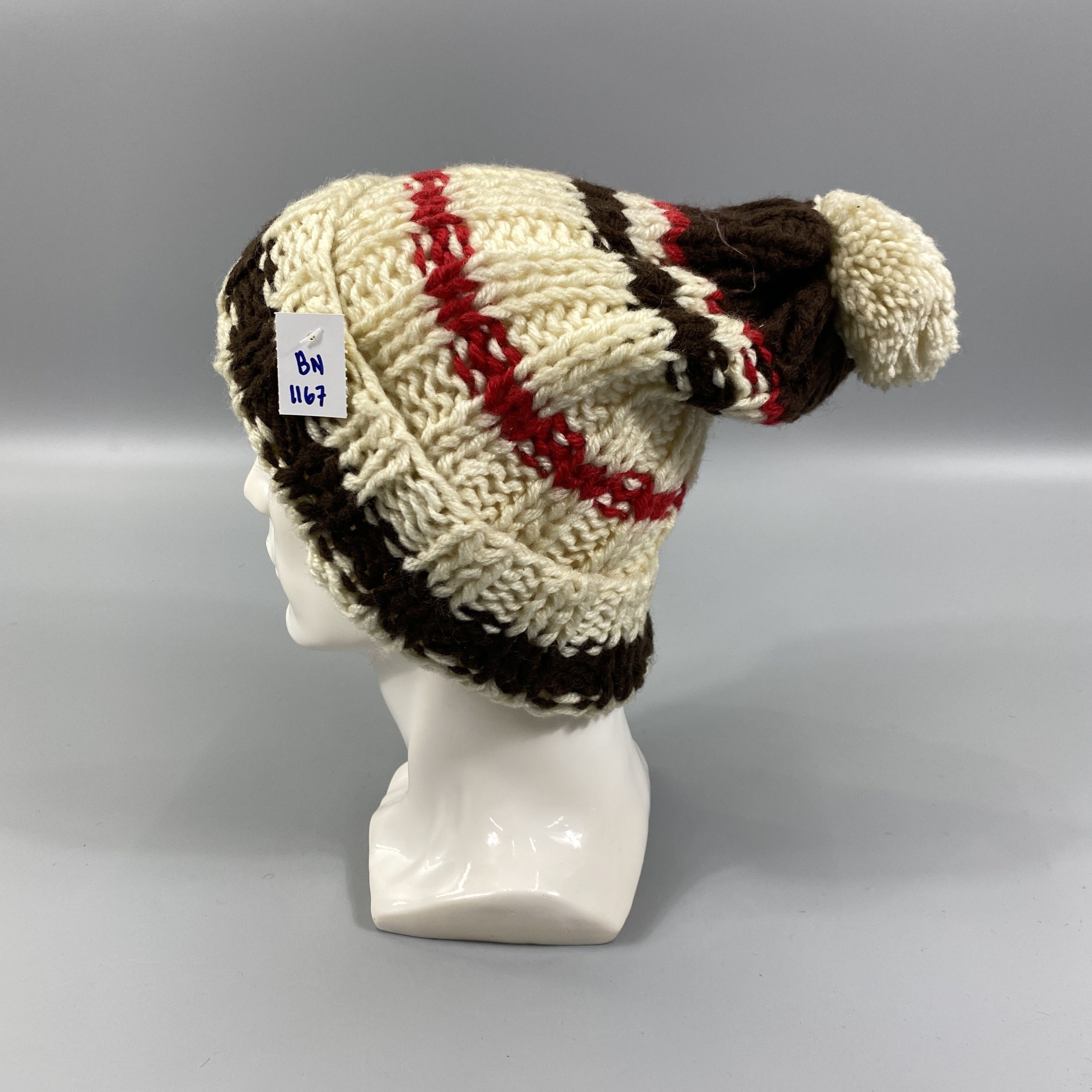 Japanese Brand Knit Stripe Snow Cap Beanie Hat -BN1167 Size ONE SIZE - 1 Thumbnail