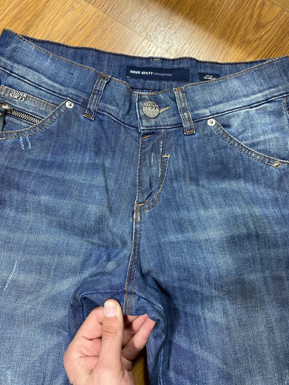Japanese Brand Crazy Crash Dirty Baggy Faded Jean Japan Avant Garde Style Size US 26 / EU 42 - 6 Thumbnail
