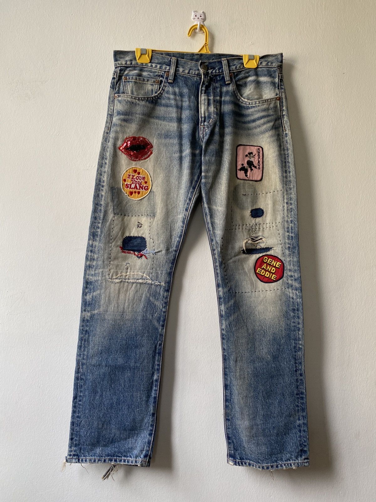 Japanese Brand RNA Slang Patchwork Design Denim
