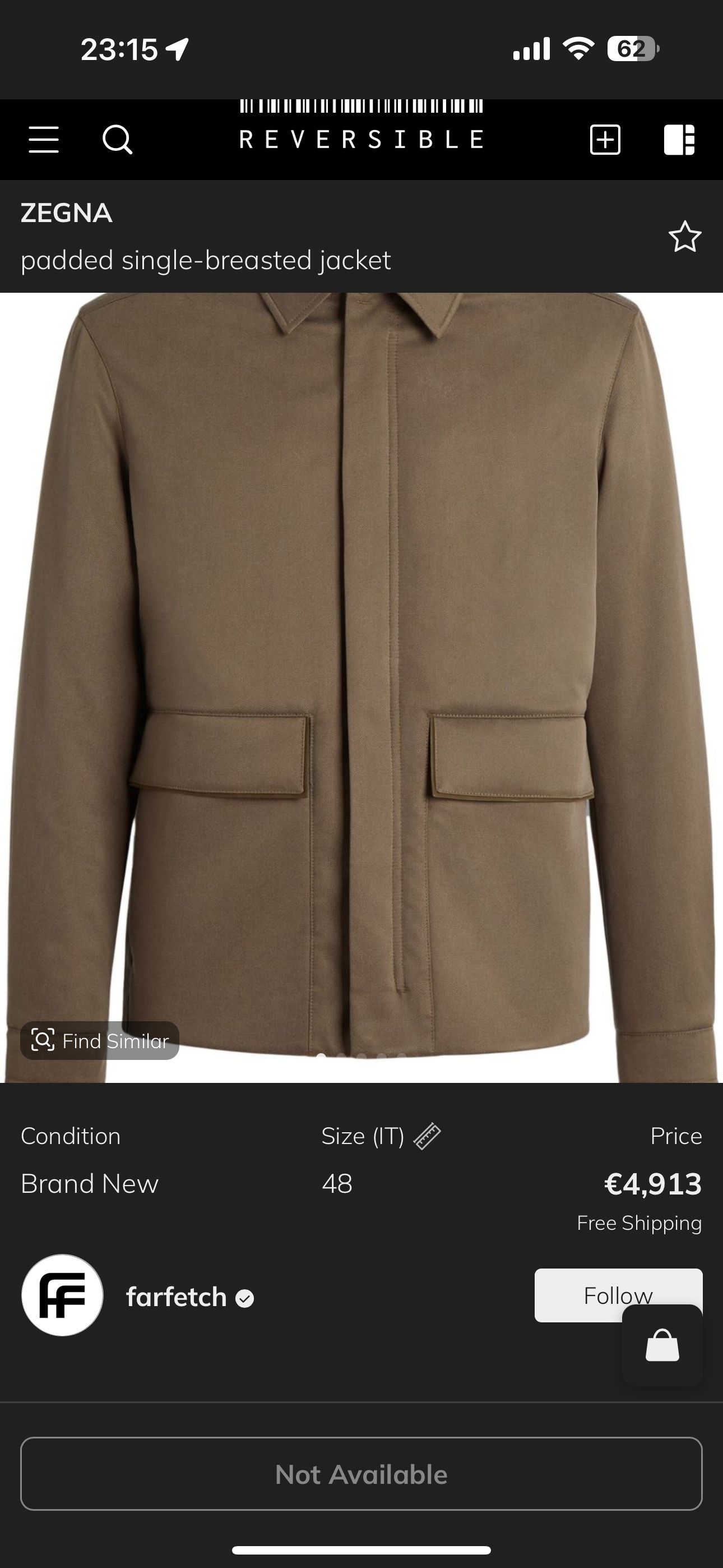 Ermenegildo Zegna ZEGNA padded single-breasted jacket Size US L / EU 52-54 / 3 - 4 Thumbnail