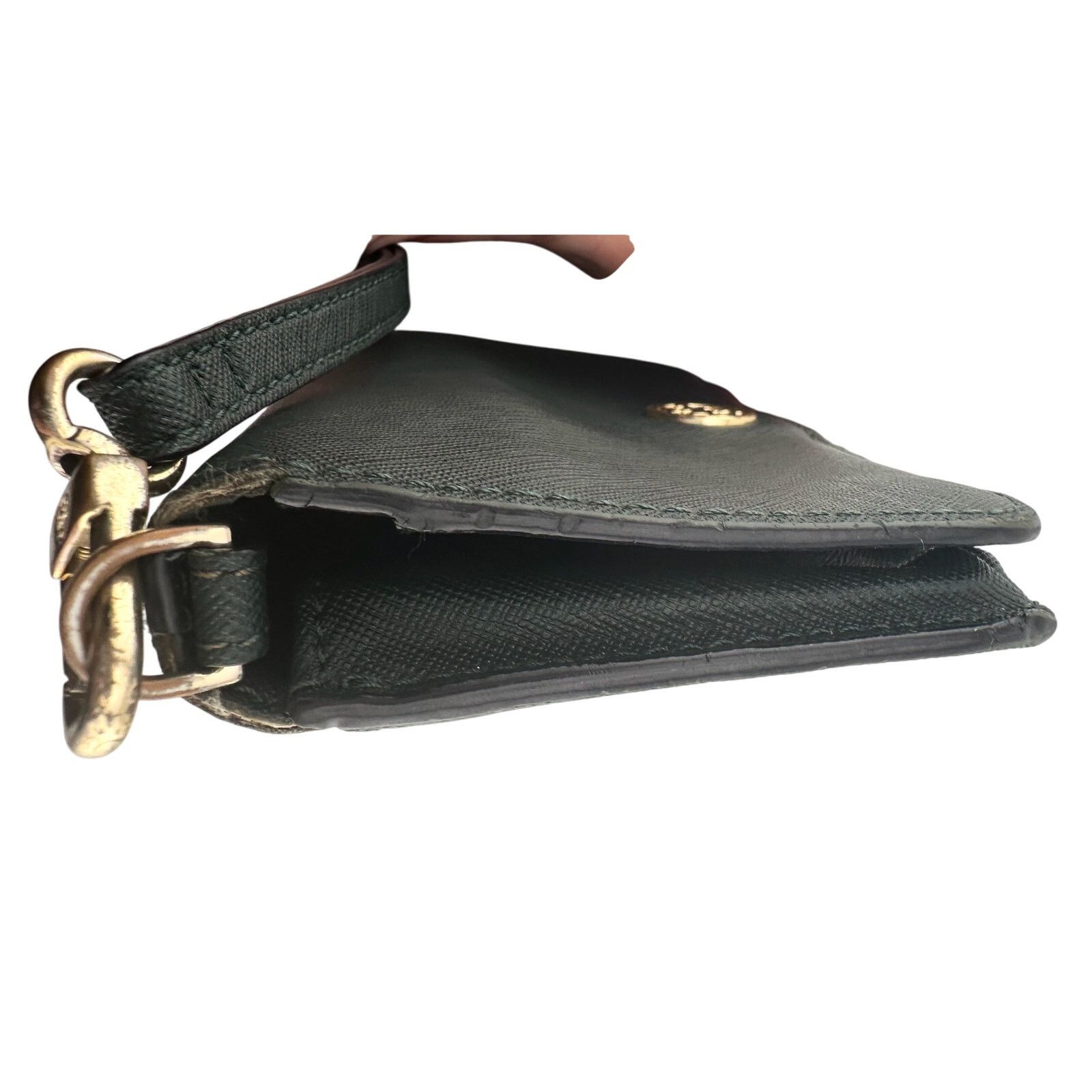 Tory Burch Tory Burch Deep Green Leather Bi-Fold Wallet Wristlet Size ONE SIZE - 12 Thumbnail