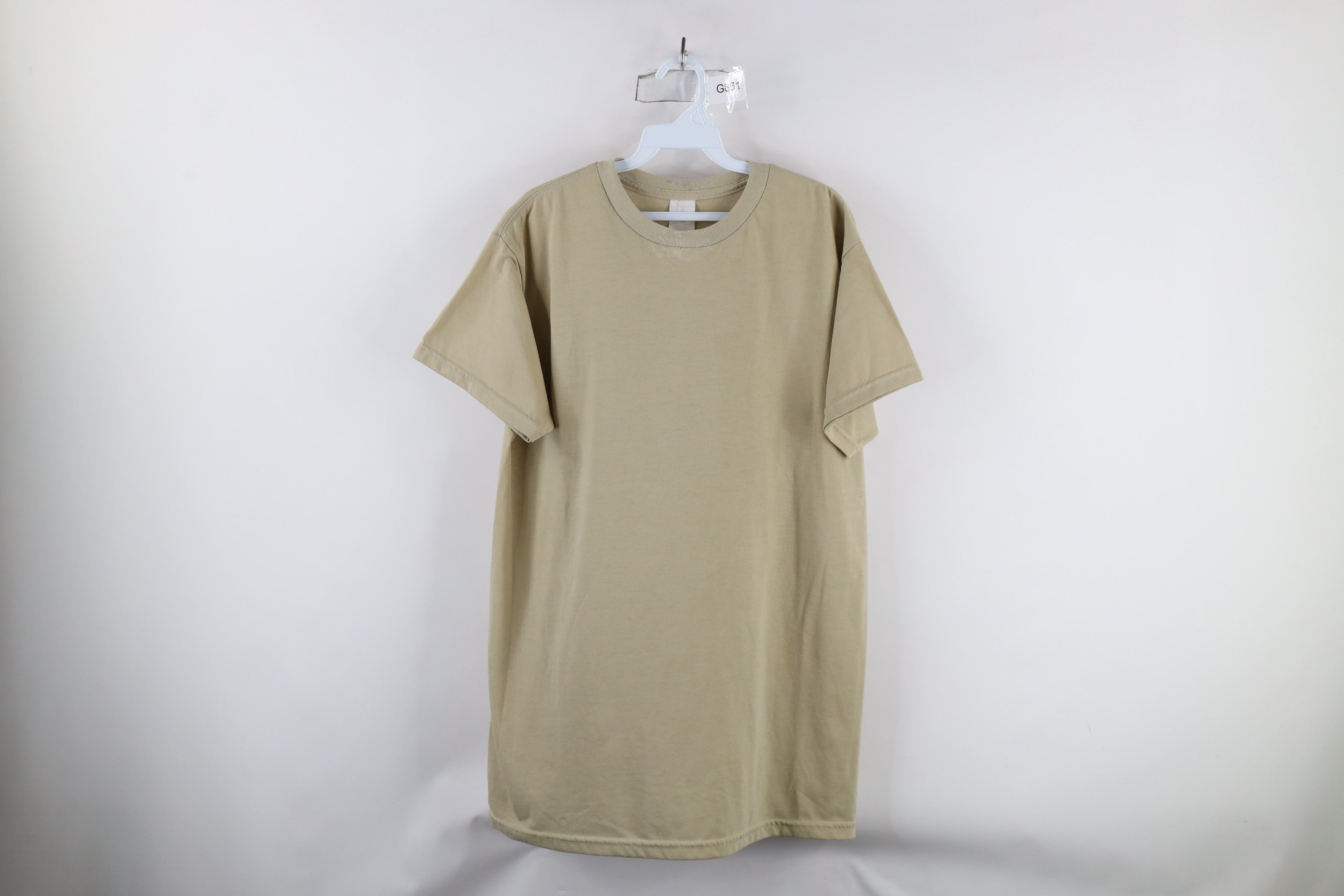 Vintage Vintage 90s Streetwear Blank Short Sleeve T-Shirt Beige USA Size US L / EU 52-54 / 3 - 1 Thumbnail