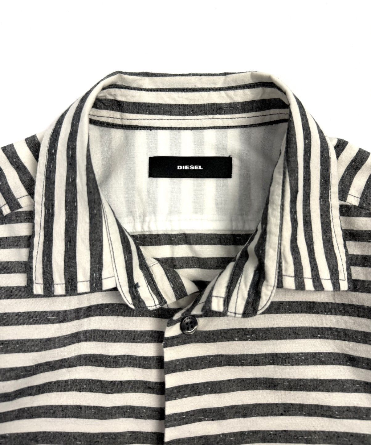 Diesel Diesel Vintage Prison Style Striped Button Shirt Cotton Gray Size US M / EU 48-50 / 2 - 13 Thumbnail