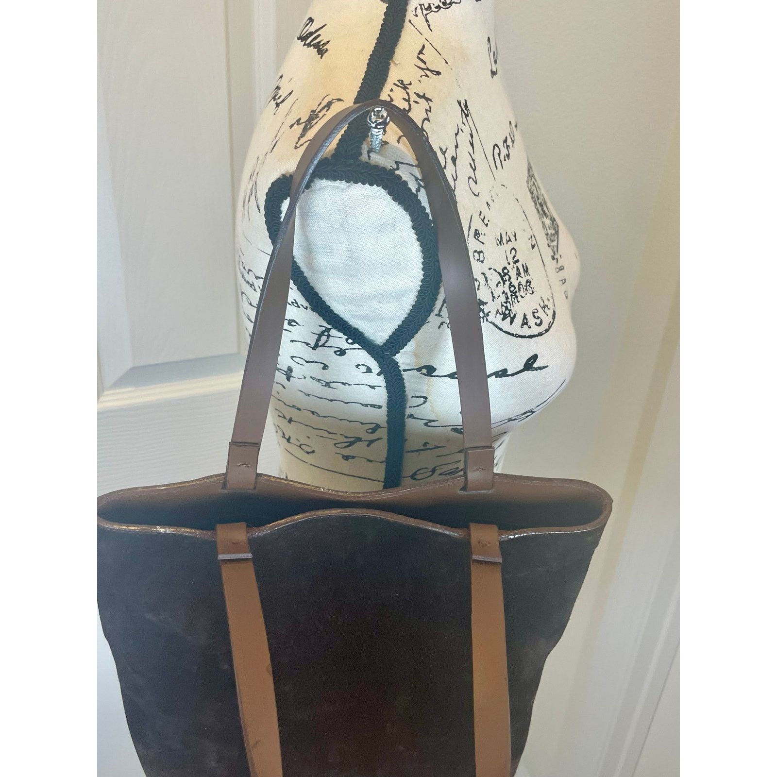 & Other Stories LAMARTHE PARIS TOTE SUEDE BROWN EMBROIDERED MADE IN ITALY Size ONE SIZE - 17 Thumbnail