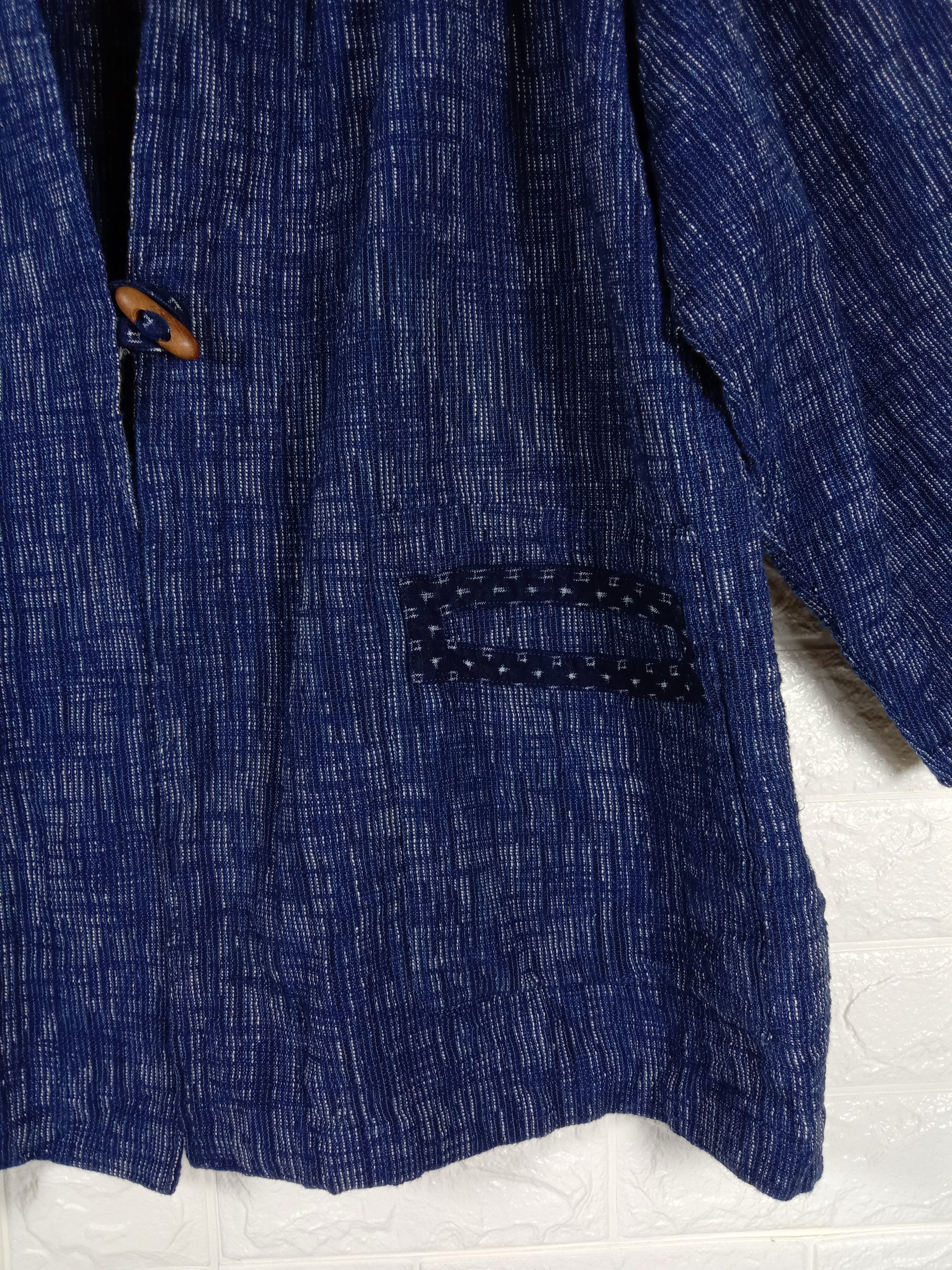 Japanese Brand Vintage Kapital Style Indigo Blue Denim Japanese Kimono Size US XL / EU 56 / 4 - 4 Thumbnail