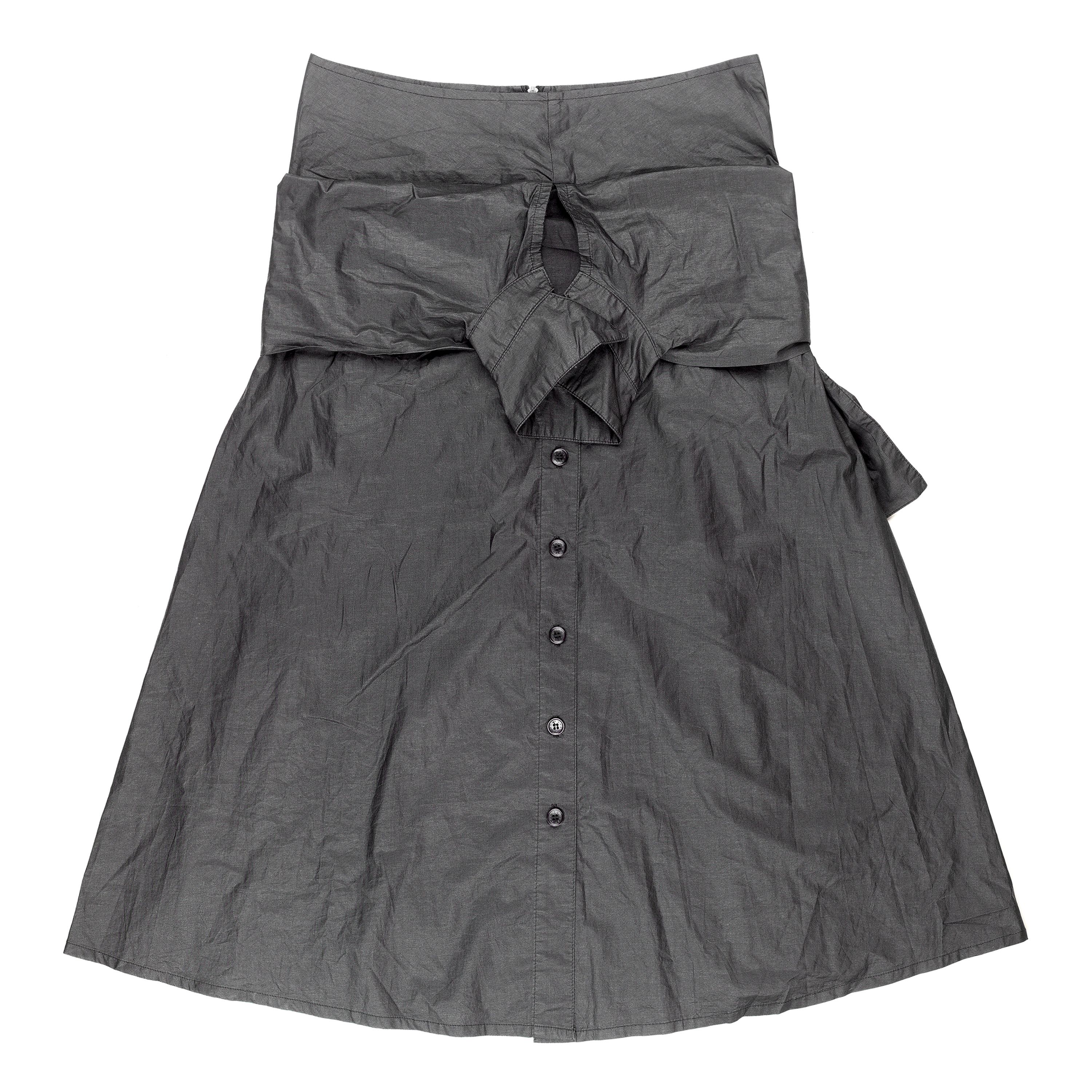 Vintage Vintage Black Asymmetrical Skirt (S-M) Size 27" / US 4 / IT 40 - 1 Thumbnail