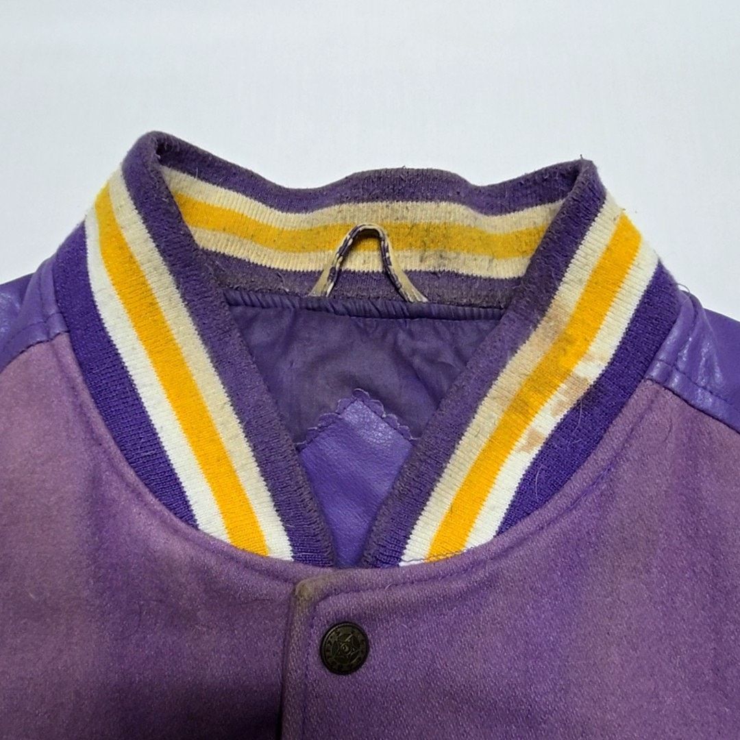 Steve And Barrys Vintage LSU Tigers Purple Yellow Varsity Jacket 90s XL Size US XL / EU 56 / 4 - 17 Thumbnail