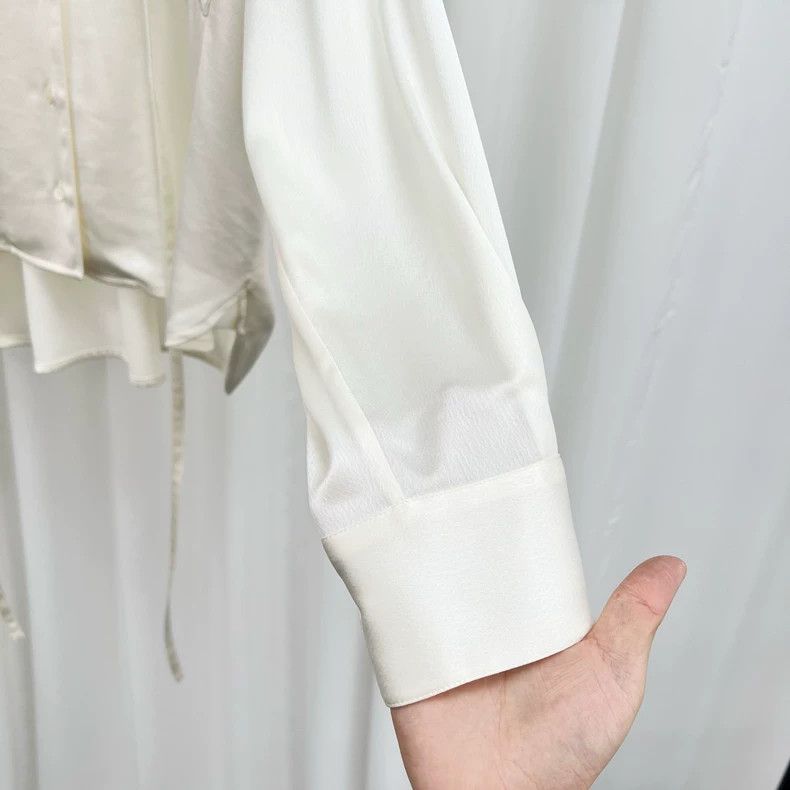 Loewe LOEWE Ice silk embroidery Logo acetate satin shirt Size 4XL / US 24-26 - 5 Thumbnail