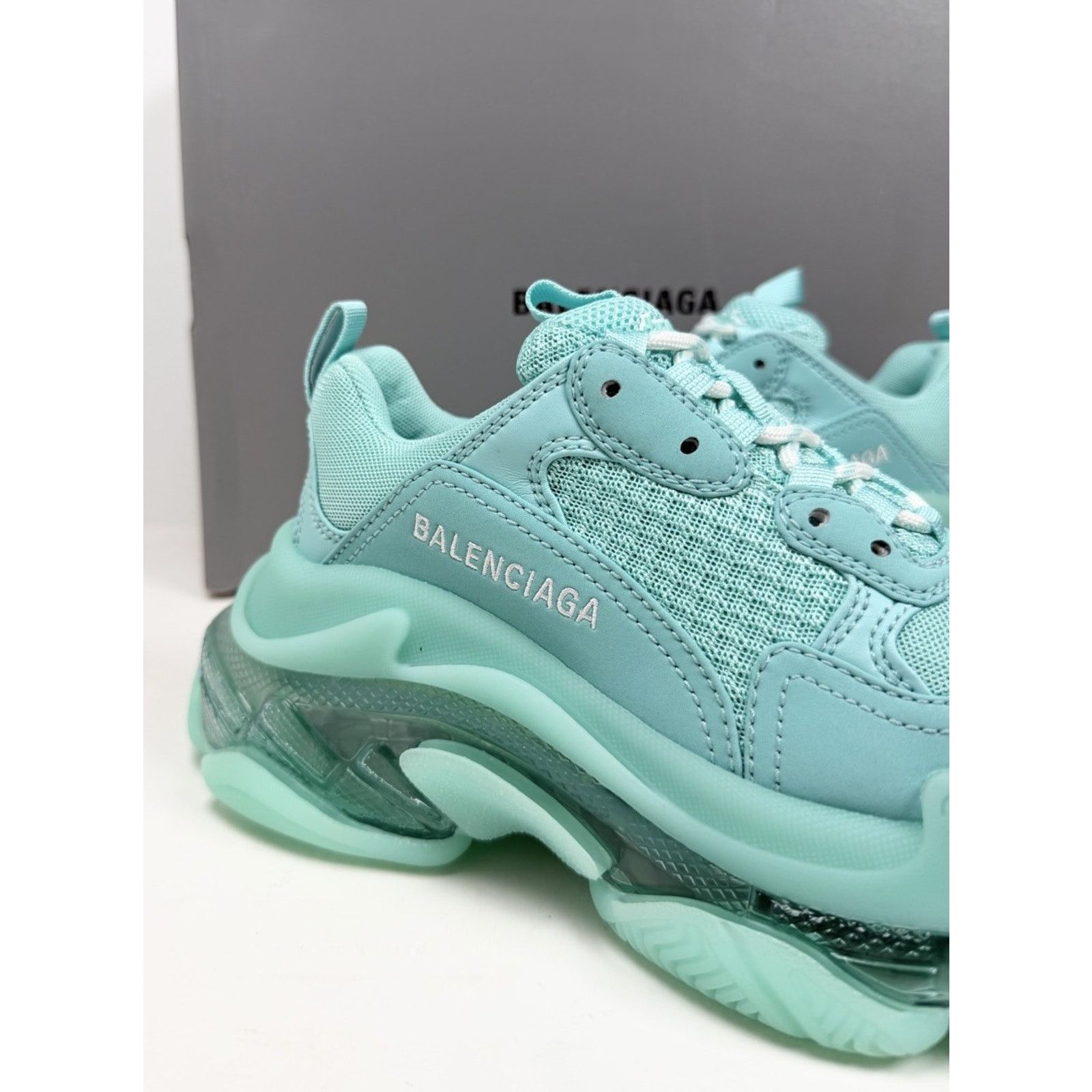 Balenciaga Size 35EU/5W - Balenciaga Triple S Turquoise NEW Size US 5 / IT 35 - 3 Thumbnail