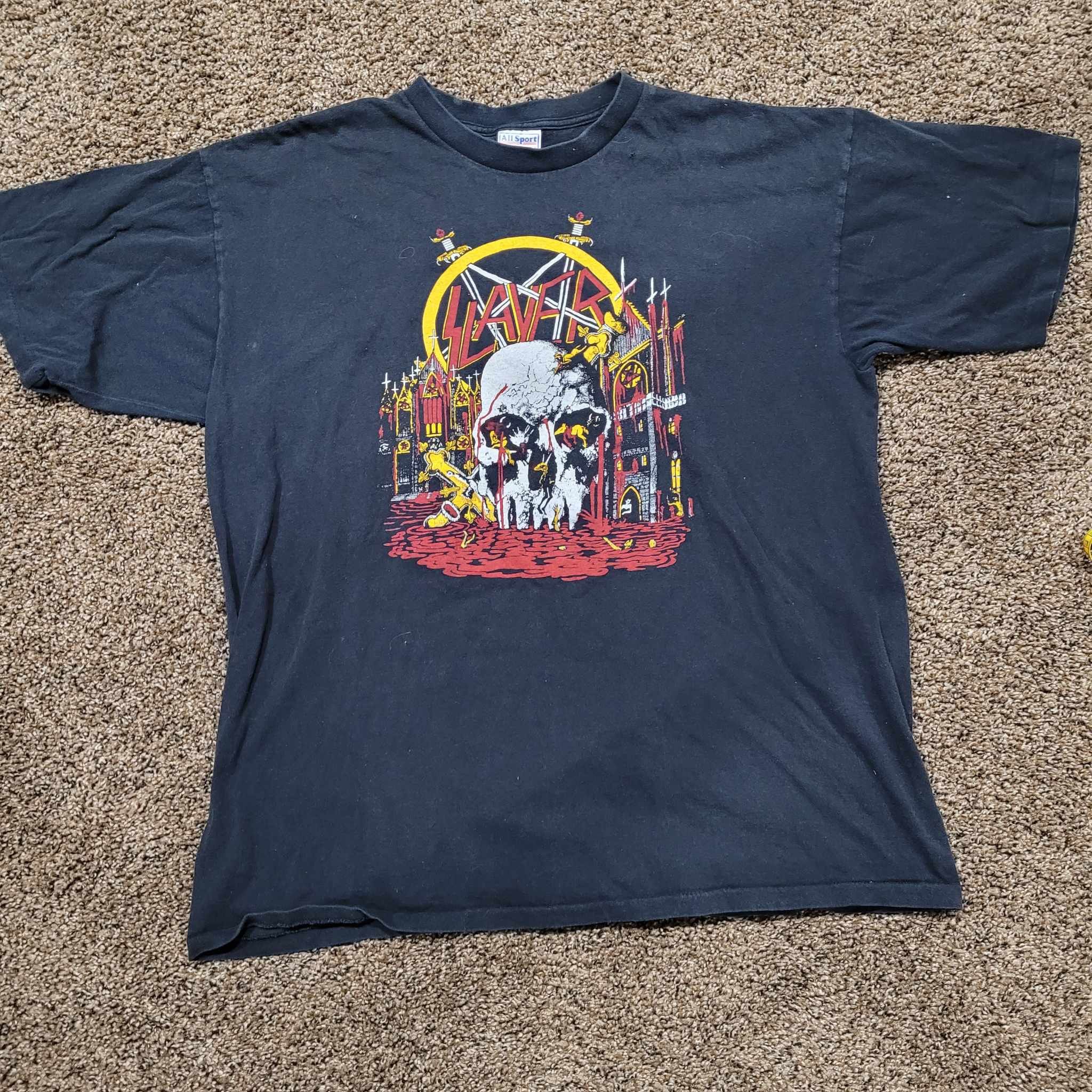 Image of Band Tees x Vintage Slayer South Of Heaven Vintage Shirt in Black, Men's (Size XL)