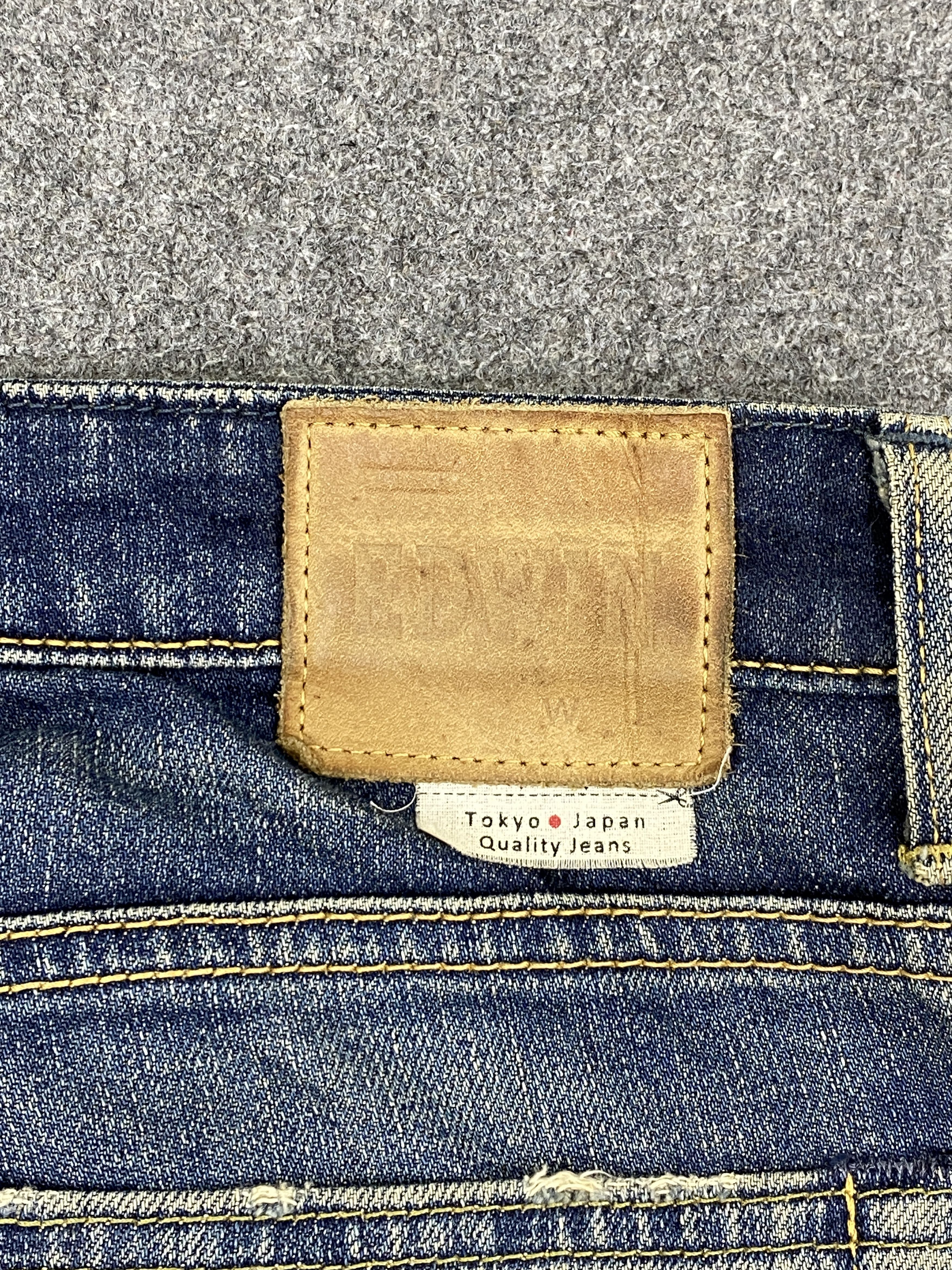 Edwin Vintage Distressed Edwin Made In Japan Patches Jeans DP2727 Size US 35 - 5 Thumbnail