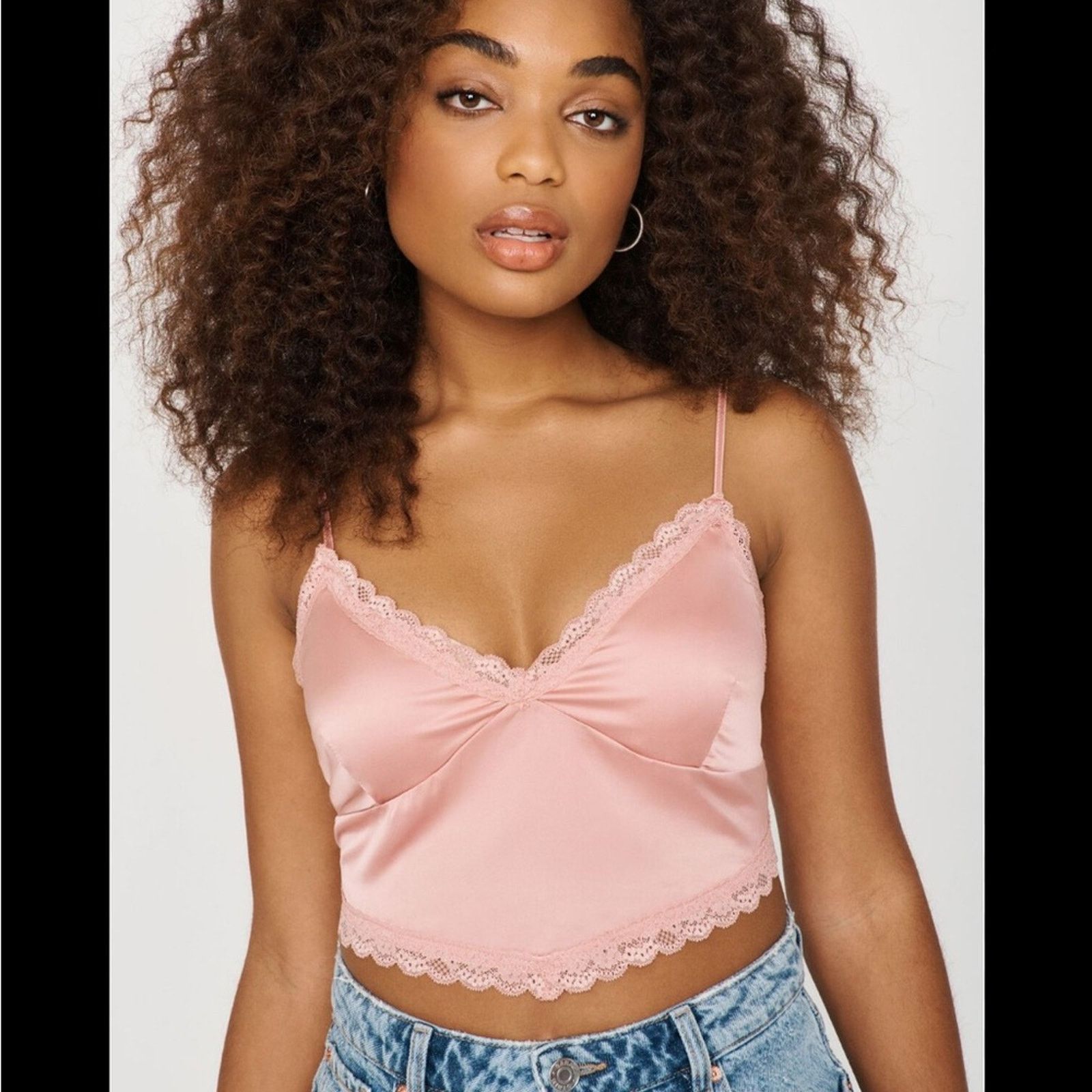 Garage Garage Draya Lace Trim Satin Cami Size S / US 4 / IT 40 - 1 Thumbnail
