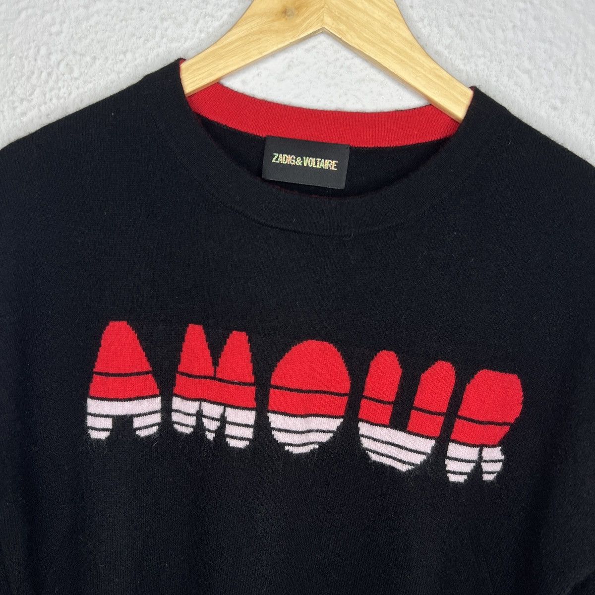 Designer × Japanese Brand × Zadig & Voltaire Zadig & Voltaire Cashmere Amour Black Pullover Sweater S Size S / US 4 / IT 40 - 4 Thumbnail