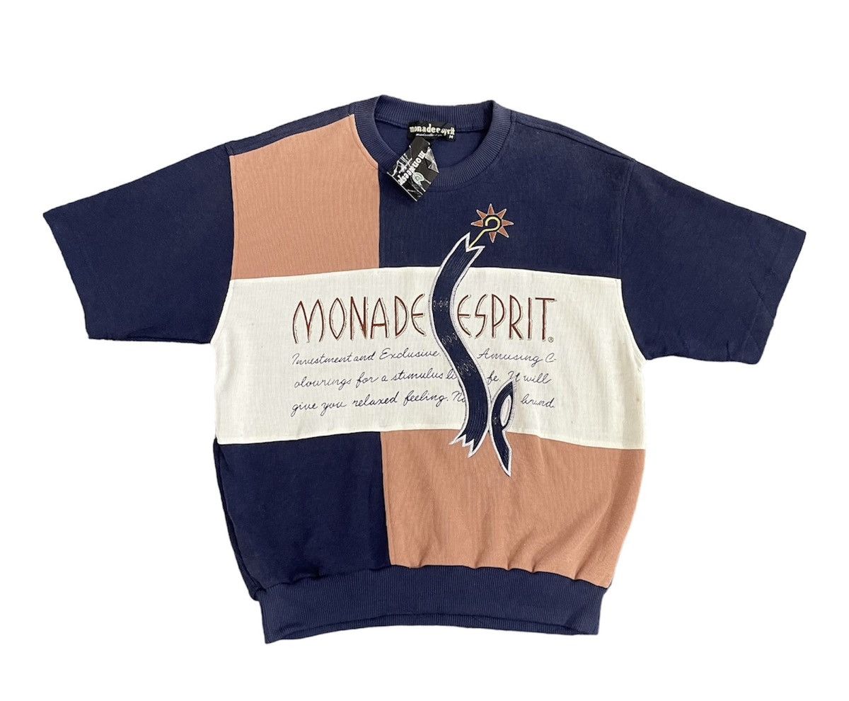 image of Coloured Cable Knit Sweater x Esprit Vintage Monade Espirit Knitwear Sweatshirt in Blue (Size Mediu