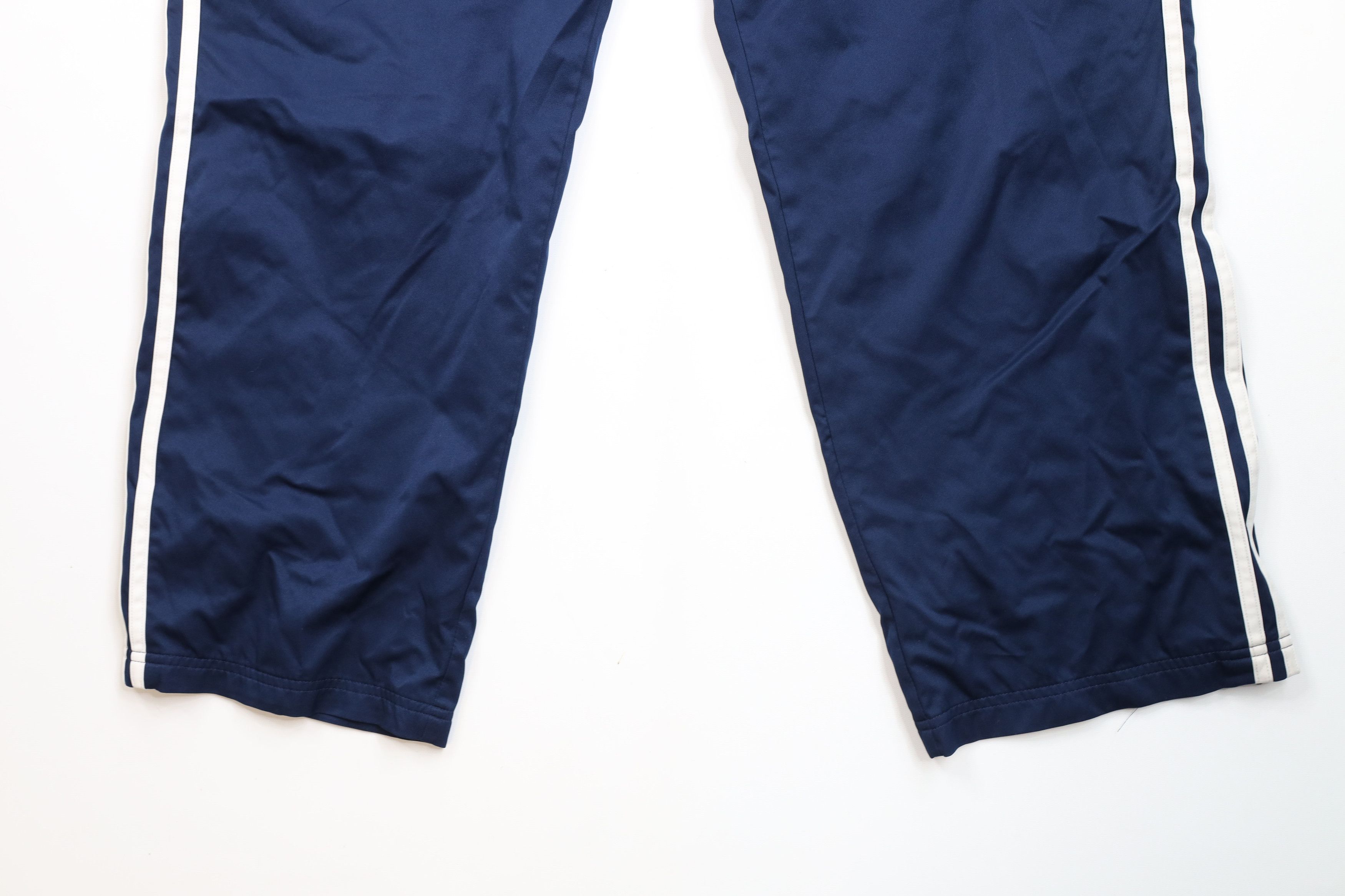 Adidas × Vintage Vintage Adidas Striped Lined Wide Leg Windbreaker Rain Pants Size US 40 / EU 56 - 4 Thumbnail