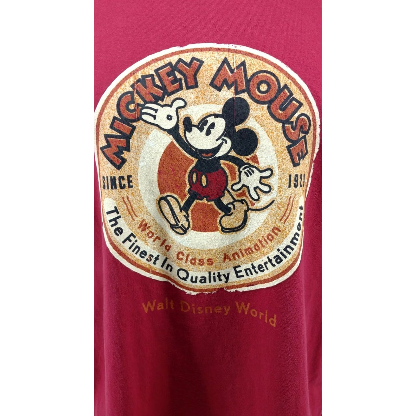 Disney Walt Disney Classic Retro T-Shirt Mickey XL Men Red DisneyWorld Graphic Tee Size US XL / EU 56 / 4 - 2 Thumbnail
