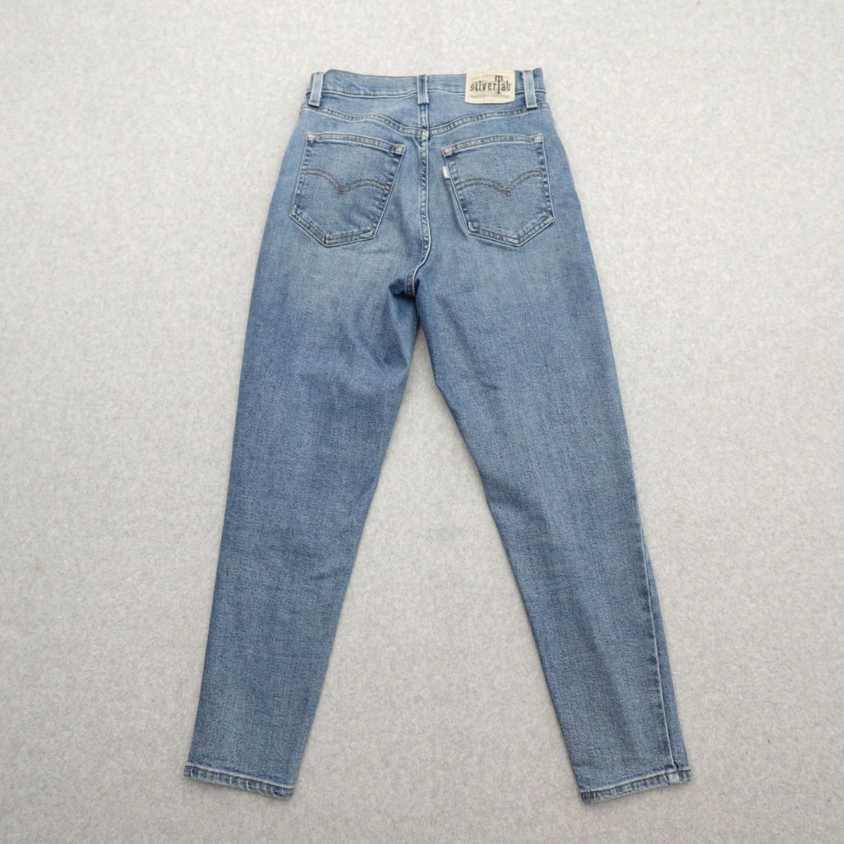 Levi's Levi's Silvertab Jeans Womens 26 (26X26) Light Wash Mom Distressed Blue 90s Style Womens Jeans Size 26" / US 2 / IT 38 - 2 Thumbnail