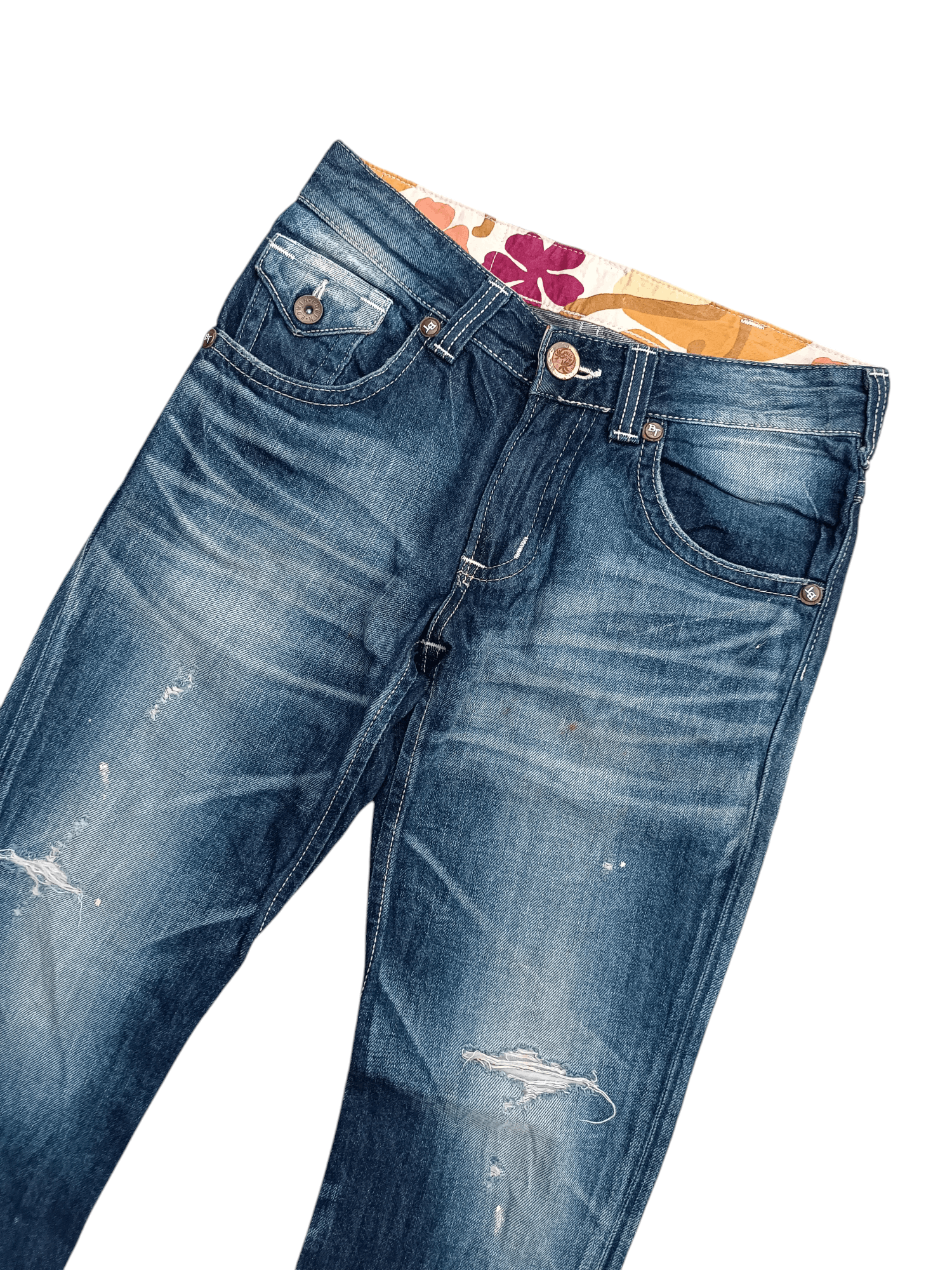14th Addiction × Edwin × If Six Was Nine Edwin Exclusive Vintage Flare Distressed Whiskers Denim Size US 33 - 11 Thumbnail