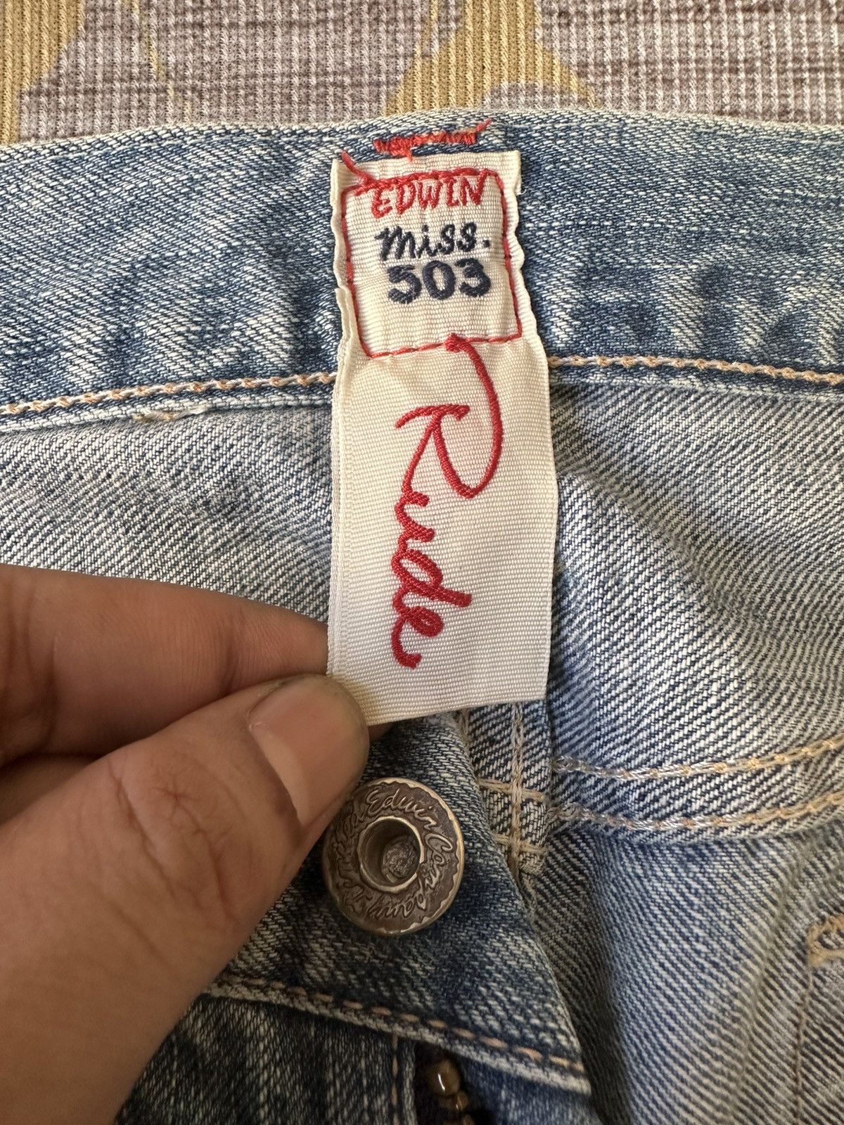If Six Was Nine FLARE Edwin Miss 503 Rude Distressed Denim Size 30" / US 8 / IT 44 - 19 Thumbnail