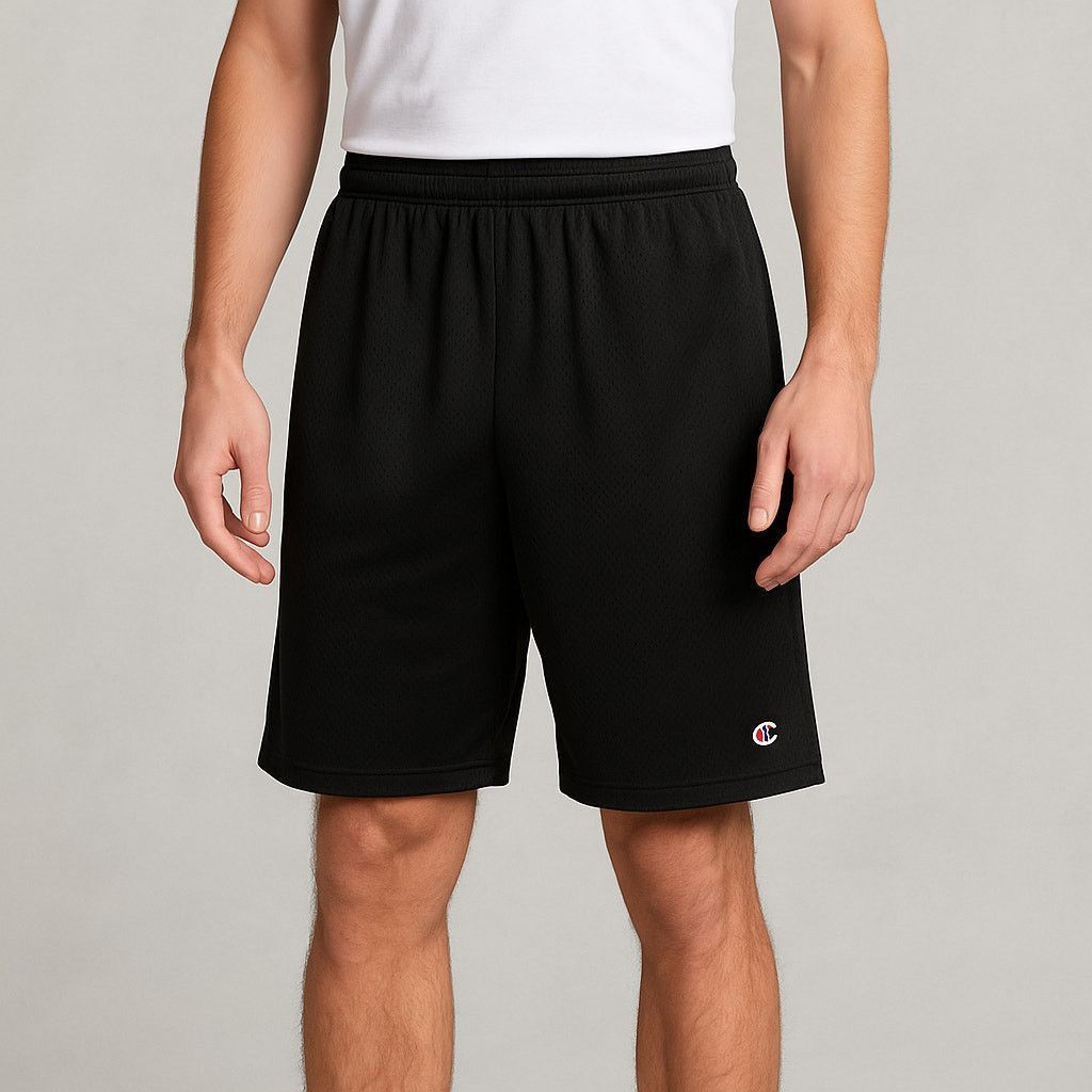 Champion Black Mesh Athletic Shorts Champion Lightweight Gym Size US 27 - 1 Thumbnail