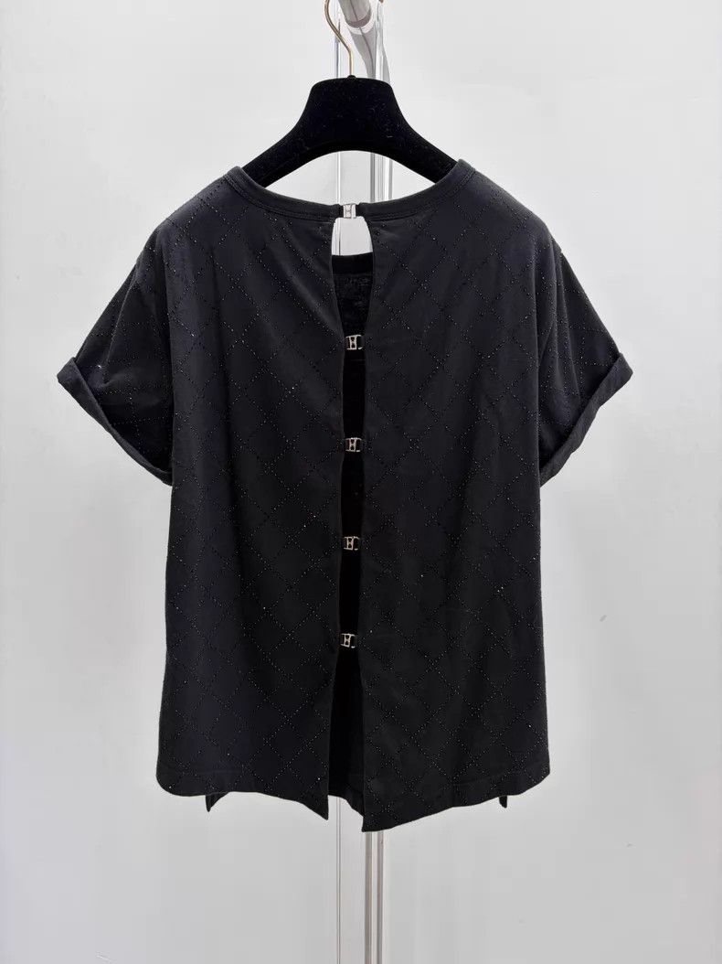 Chanel Chanel The latest black diamond rhinestone top T-shirt in Size XS / US 0-2 / IT 36-38 - 2 Thumbnail
