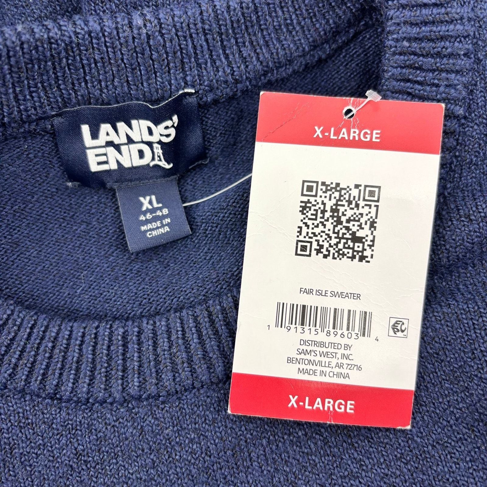Lands' End Lands End Men's Size XL Sweater Navy Blue Bear Christmas Size US XL / EU 56 / 4 - 12 Thumbnail