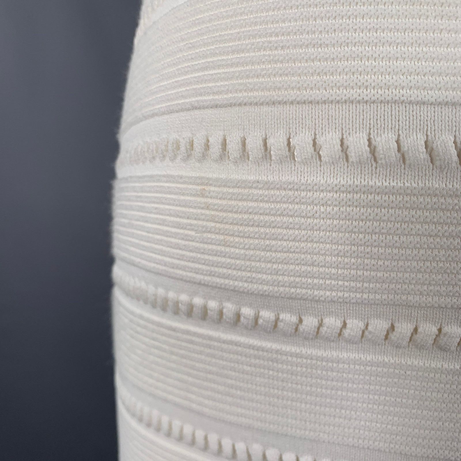 Dsquared2 Size M White Rayon Polyamide Textured Short Sleeve Dress Size M / US 6-8 / IT 42-44 - 5 Thumbnail