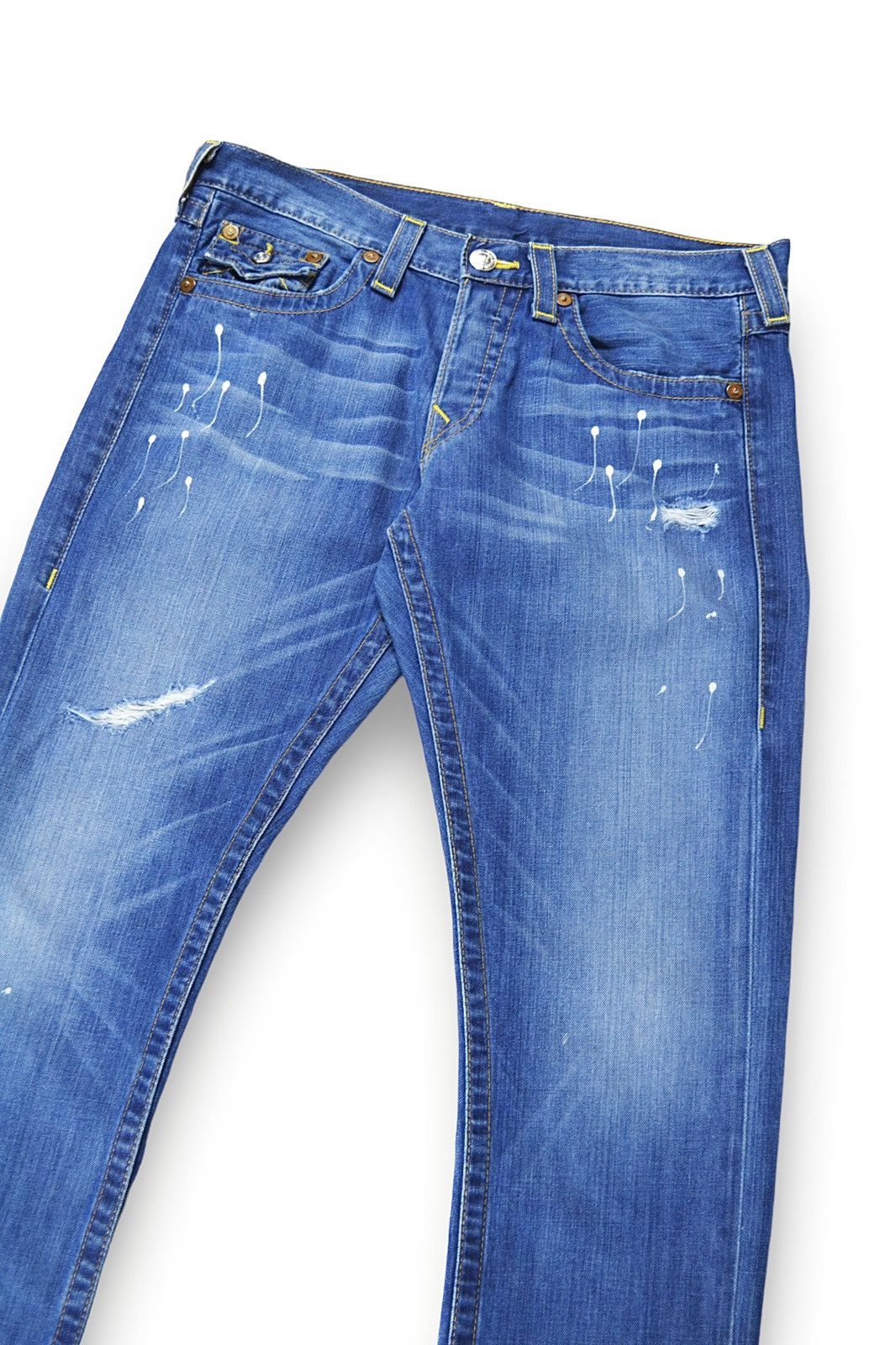 True Religion Y2k True Religion USA Straight Baggy Fit Painted Denim Size US 30 / EU 46 - 7 Thumbnail