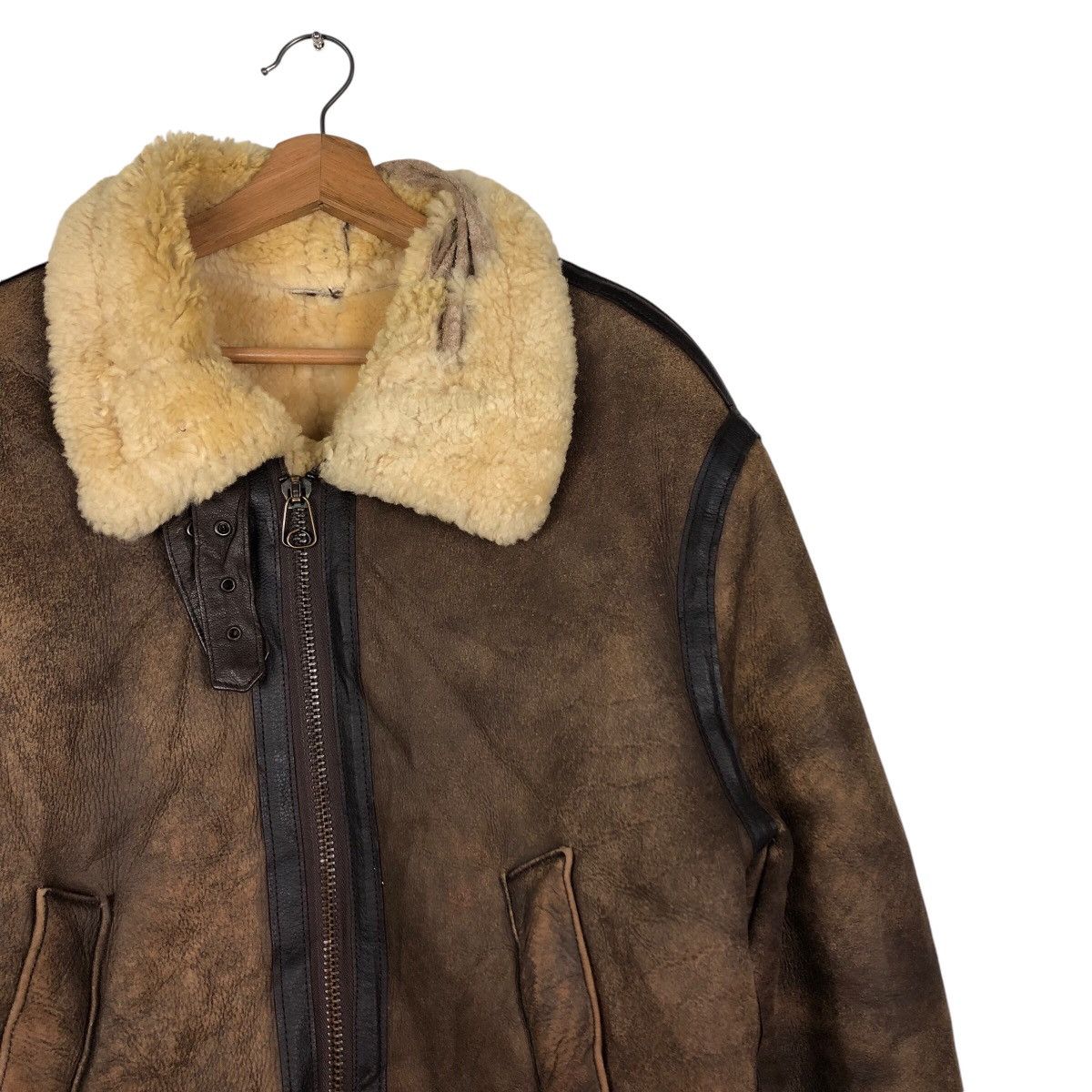 Aero Leathers × Vintage Vintage B3 Leather Jacket Shearling Cooper Genuine Made Usa Size US S / EU 44-46 / 1 - 7 Thumbnail