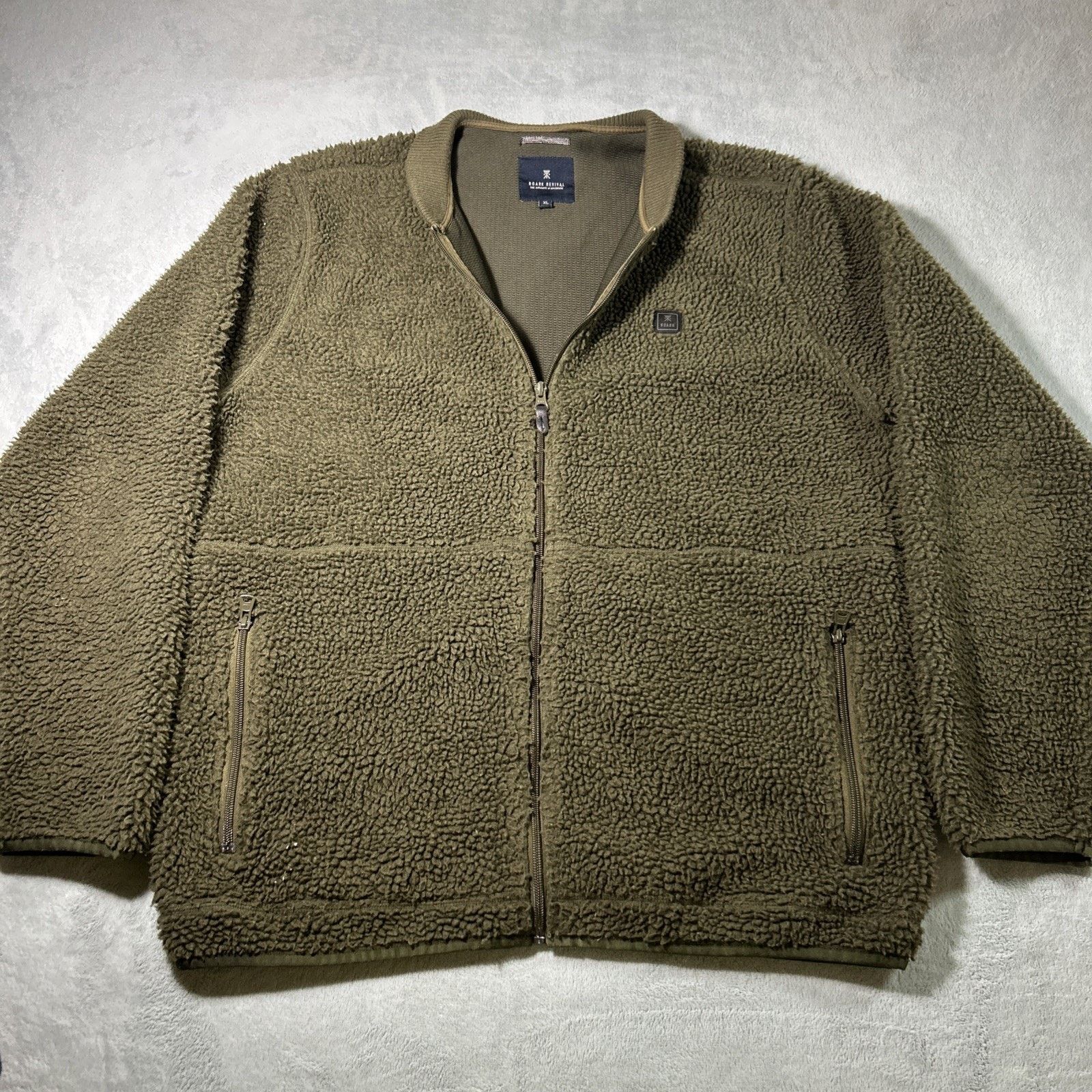 Patagonia Roark Sherpa High Pile Fleece Sweater Mens XL Earth Green Size US XL / EU 56 / 4 - 2 Thumbnail