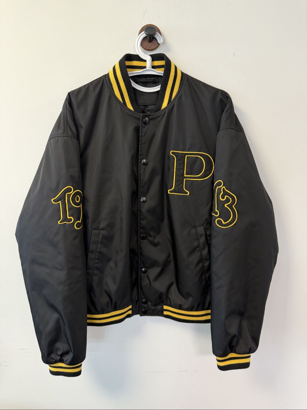 Prada Prada Letter Print Bomber Jacket Size M Size US M / EU 48-50 / 2 - 1 Thumbnail