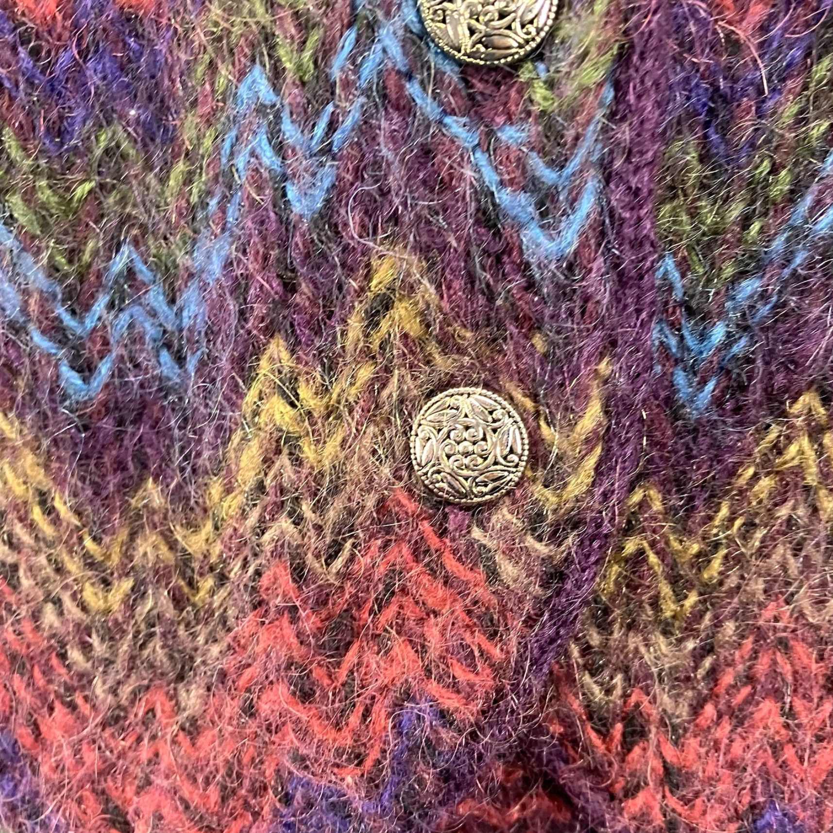 Vintage VINTAGE Women Sweater Vest Large Wool Blend Geometric Pattern Sleeveless Casual 80s Retro Gothic Bohemian Dark Academia Size L / US 10 / IT 46 - 6 Thumbnail