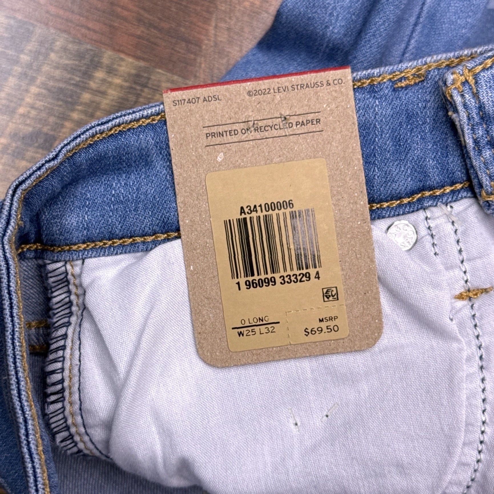Levi's Levi's 726 Jeans Womens 25 Mid Rise Stretch Flared Denim Blue 32 Inseam Size 42" / US 20 - 7 Thumbnail
