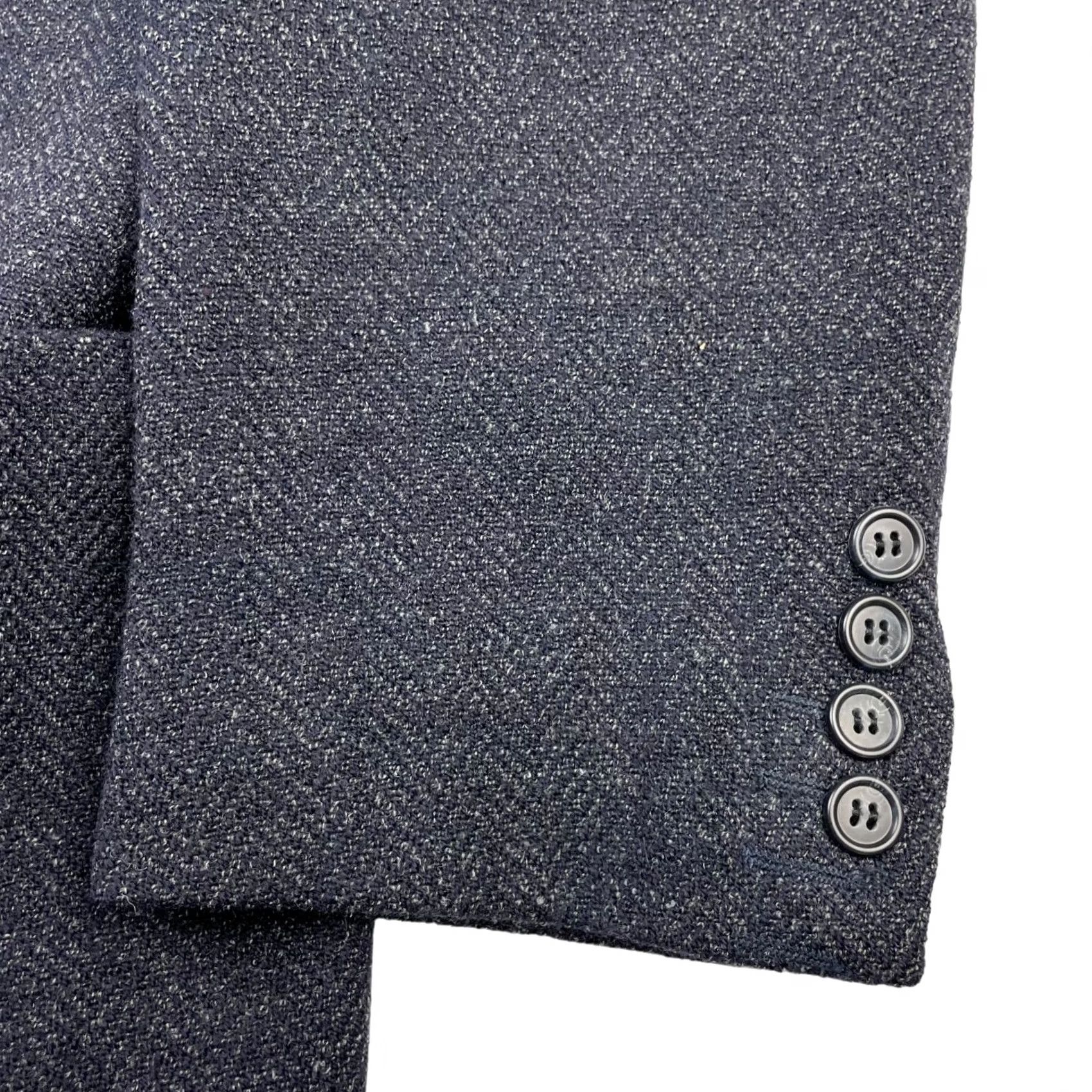 Corneliani Corneliani Blazer Shirt Navy 3-Button Unlined Tweed Wool/Nylon Blend 38R US 48 EU Men Italy Size 38R - 4 Thumbnail