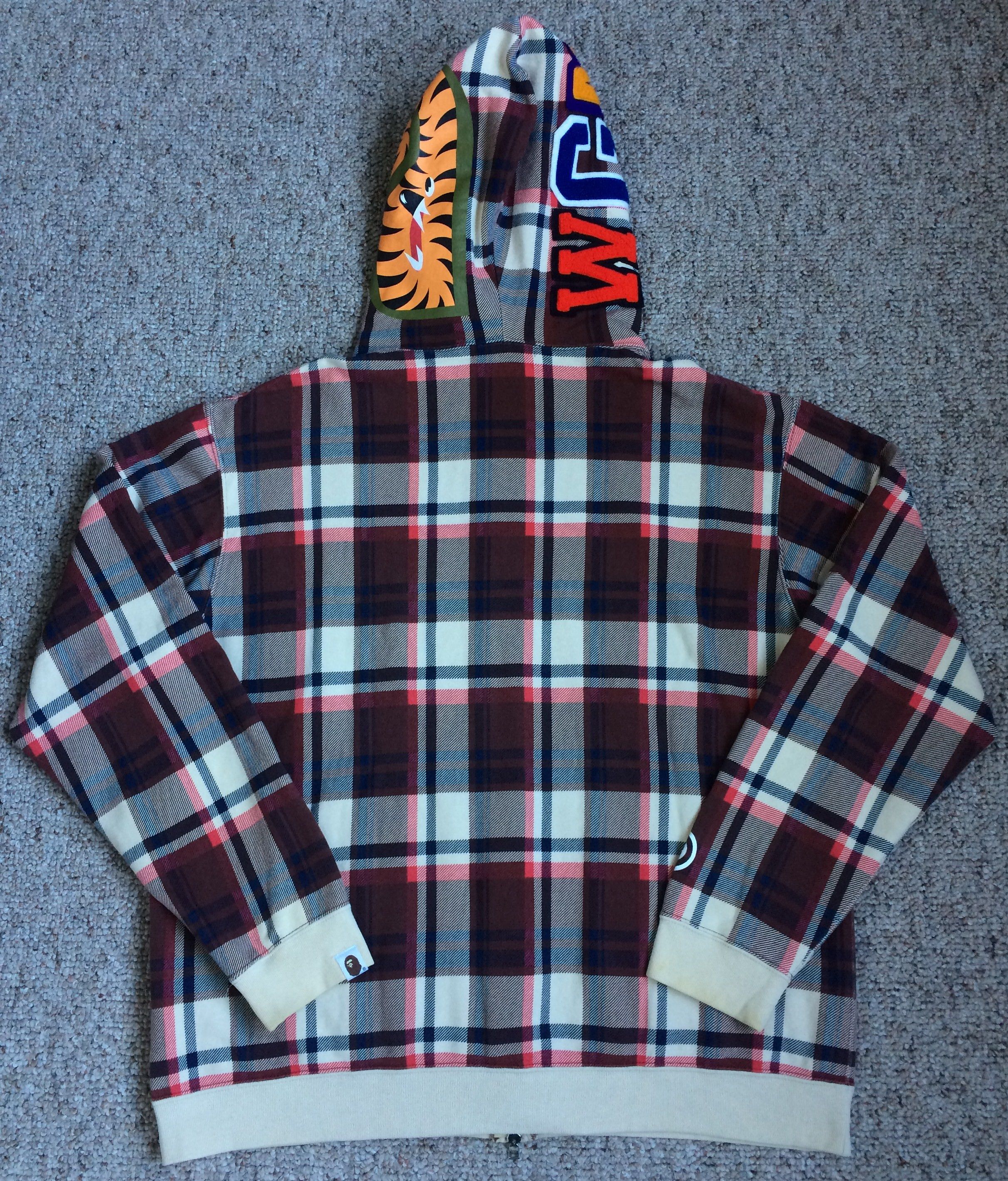 Bape Bape 15th Anniversary Plaid Shark Full Zip Hoodie Size US L / EU 52-54 / 3 - 7 Thumbnail