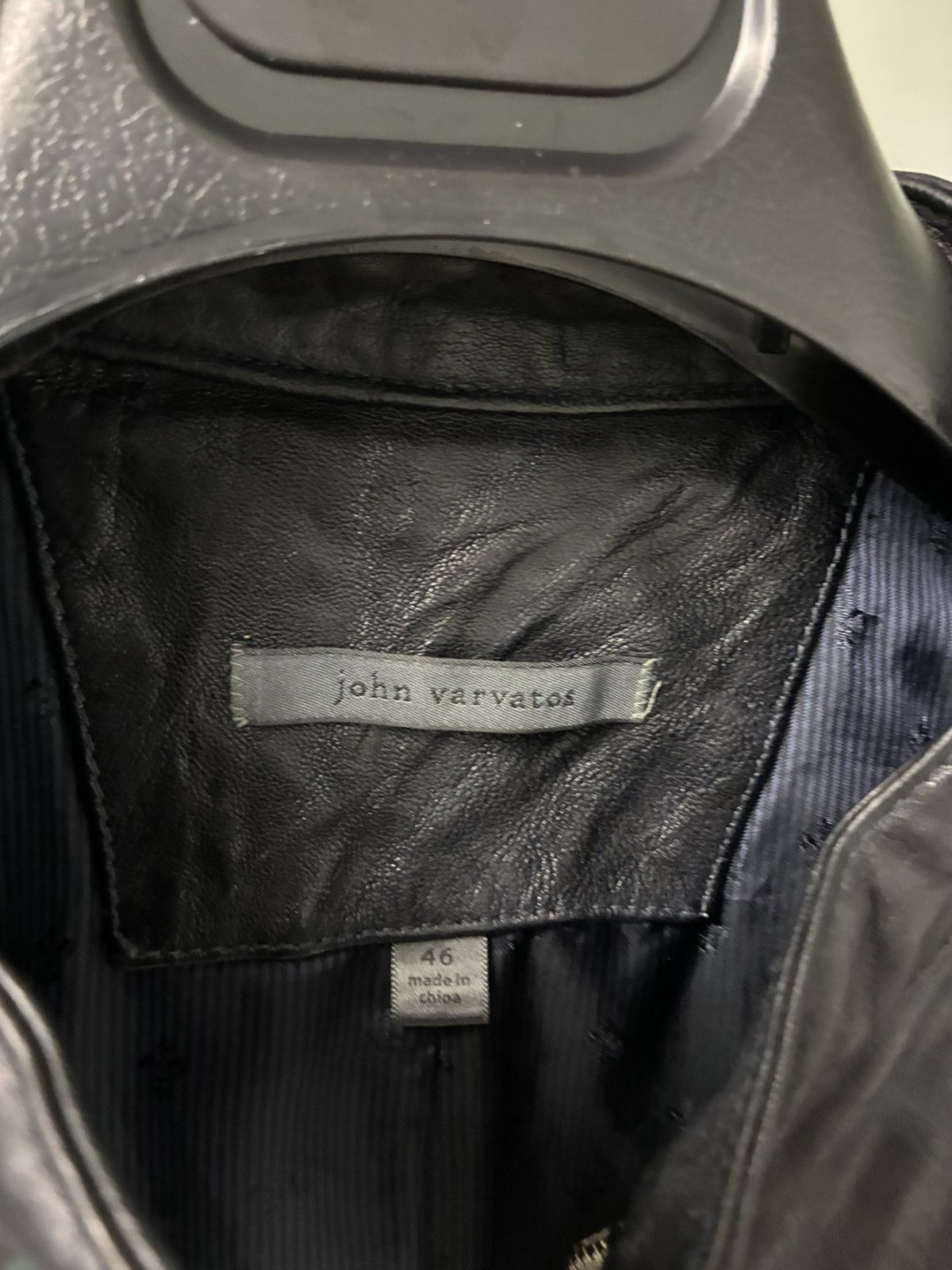 John Varvatos Leather Backzip Crinkled Jacket EU 46 USA 36 Size US S / EU 44-46 / 1 - 5 Thumbnail