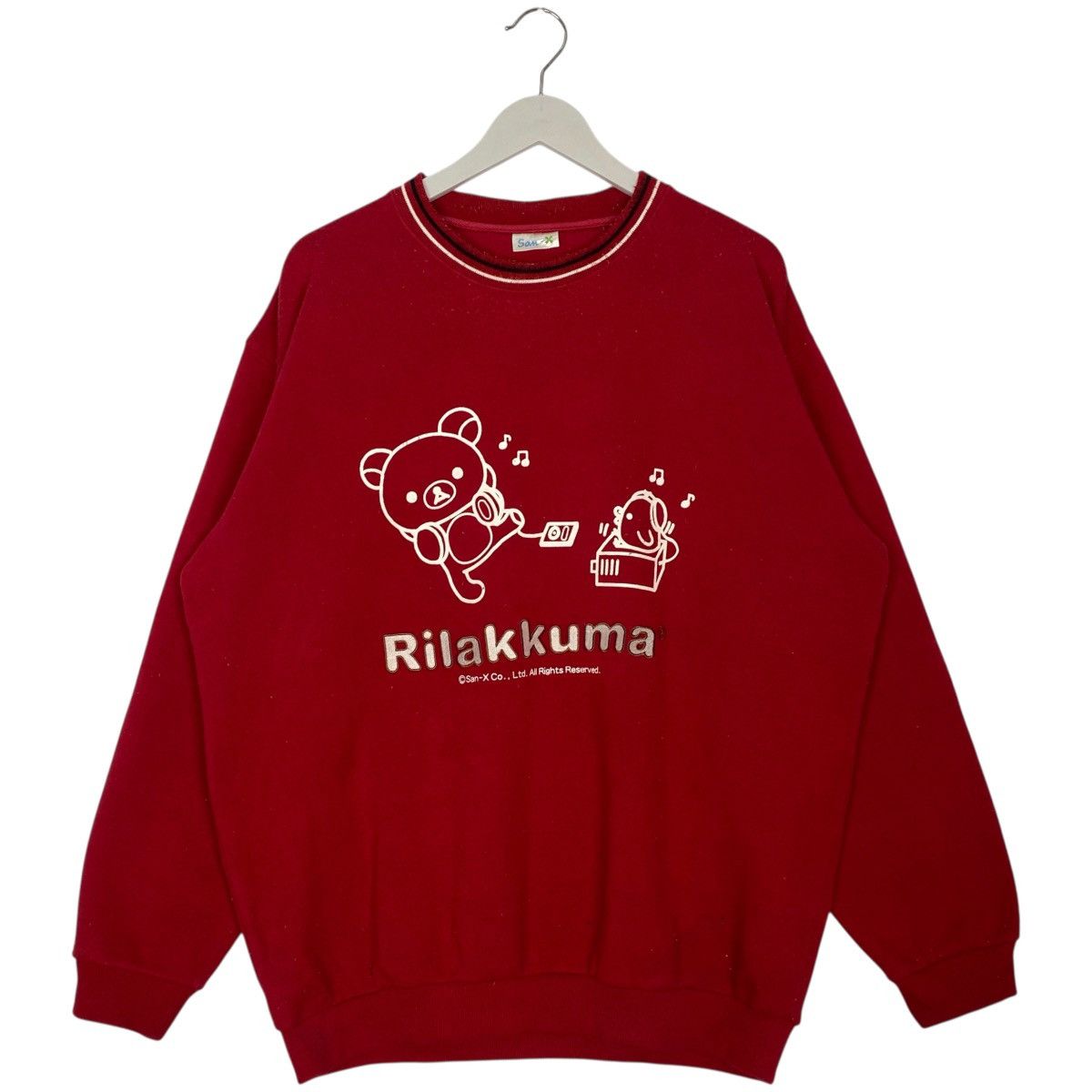 Vintage Vintage Japanese Cartoon Rilakkuma Sweatshirt Crewneck Red Size US L / EU 52-54 / 3 - 1 Thumbnail
