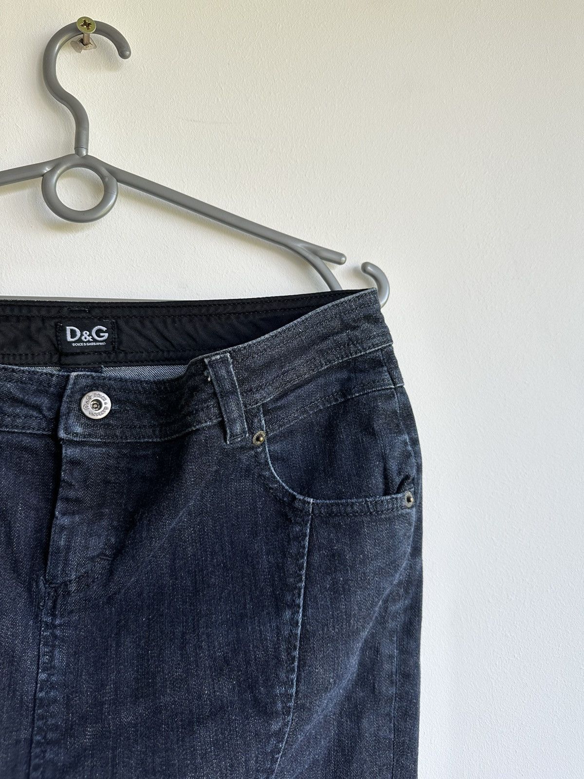 Dolce & Gabbana Vintage Dolce & Gabbana Denim Knee Length Skirt Blue Size 29 Size 29" - 5 Thumbnail
