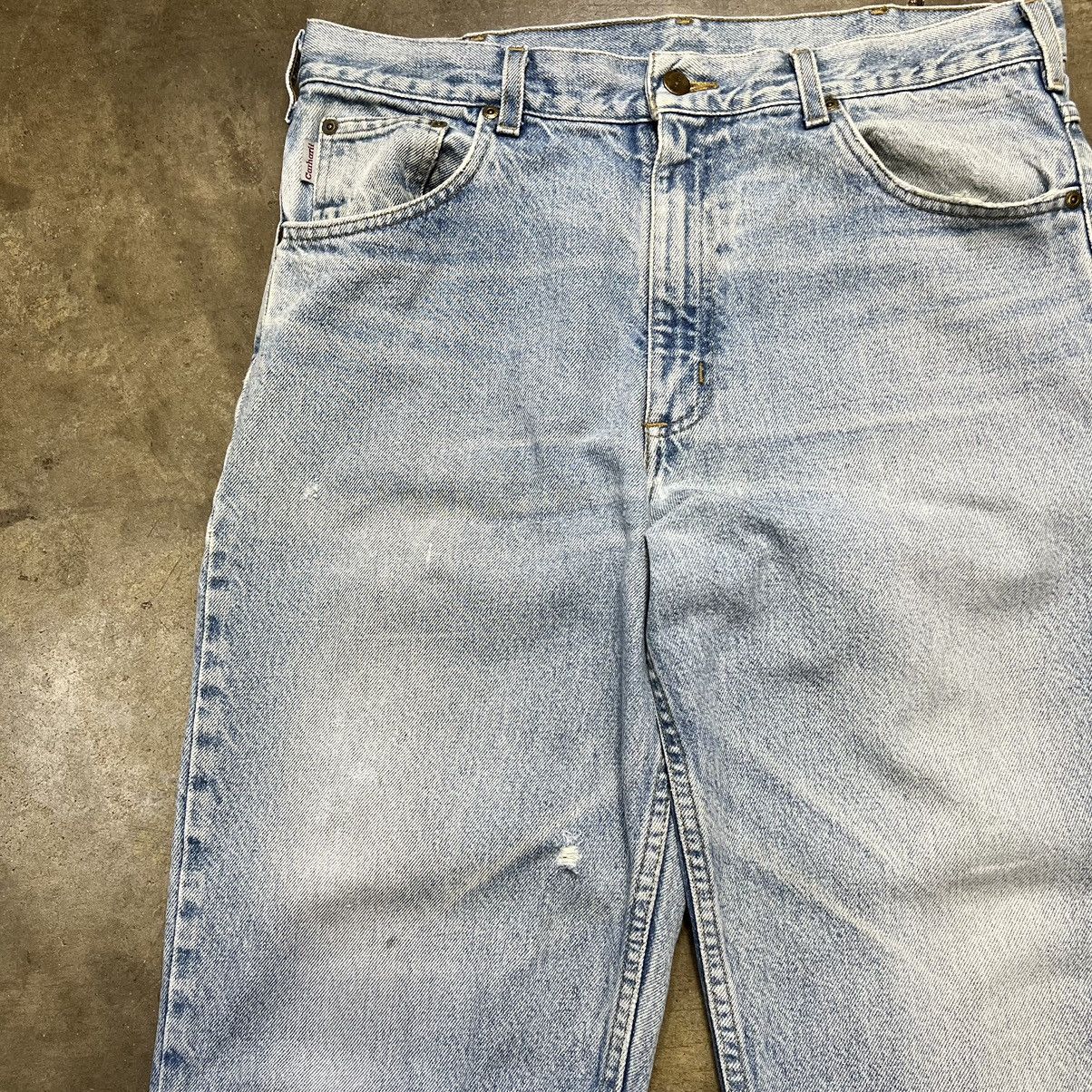 Carhartt × Vintage Vintage Y2K 90s Carhartt Distressed Workwear Carpenter Jeans Size US 36 / EU 52 - 4 Thumbnail