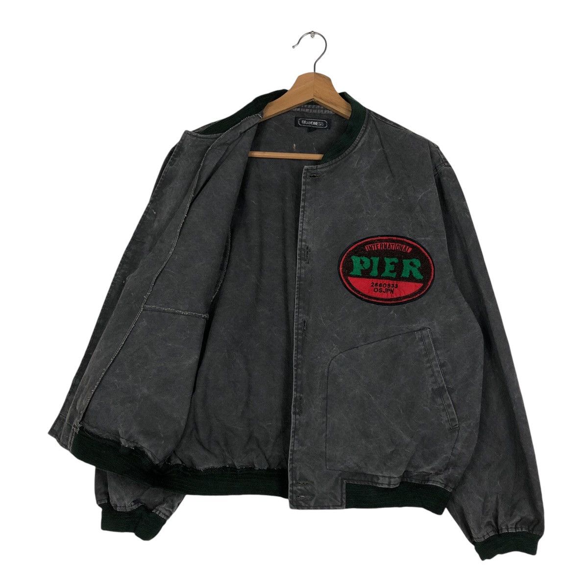 Japanese Brand × Vintage 📌Vintage Chore Bomber Jacket Grandness Big Logo Biker Wear Size US M / EU 48-50 / 2 - 12 Thumbnail