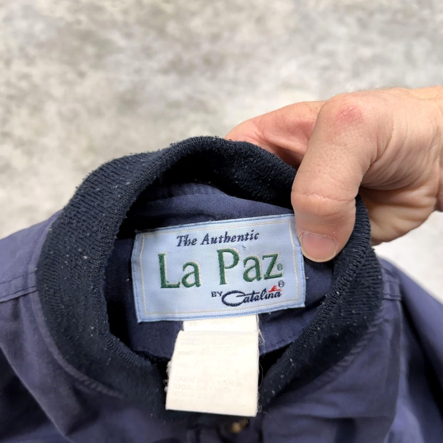 La Paz La Paz by Catalina Jacket Mens XL Blue Canvas Bomber Zip Lined Classic Size US XL / EU 56 / 4 - 2 Thumbnail