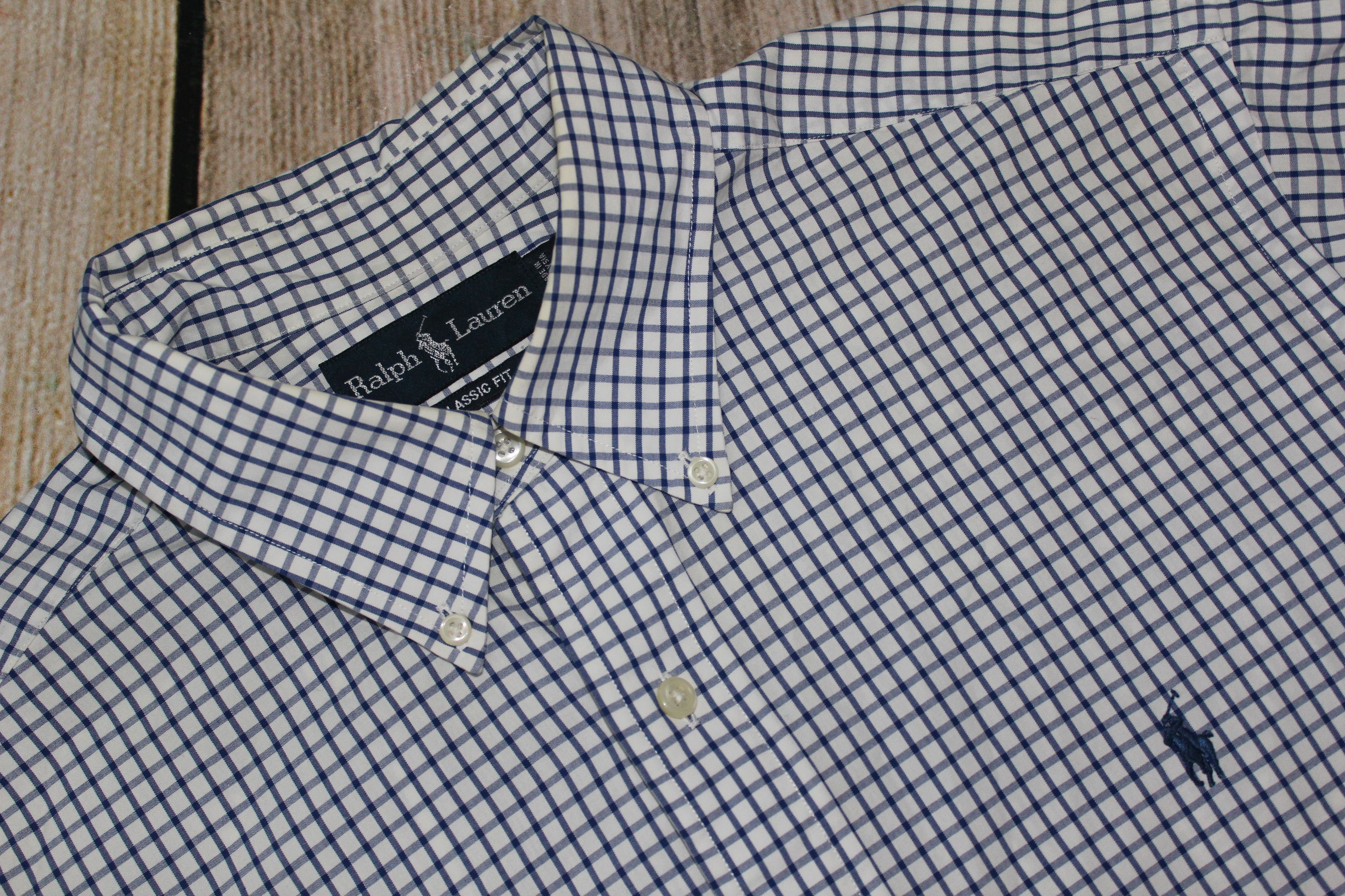 Ralph Lauren Andrew Long Sleeve Cotton Check Shirt Men's L Size / eaa426824