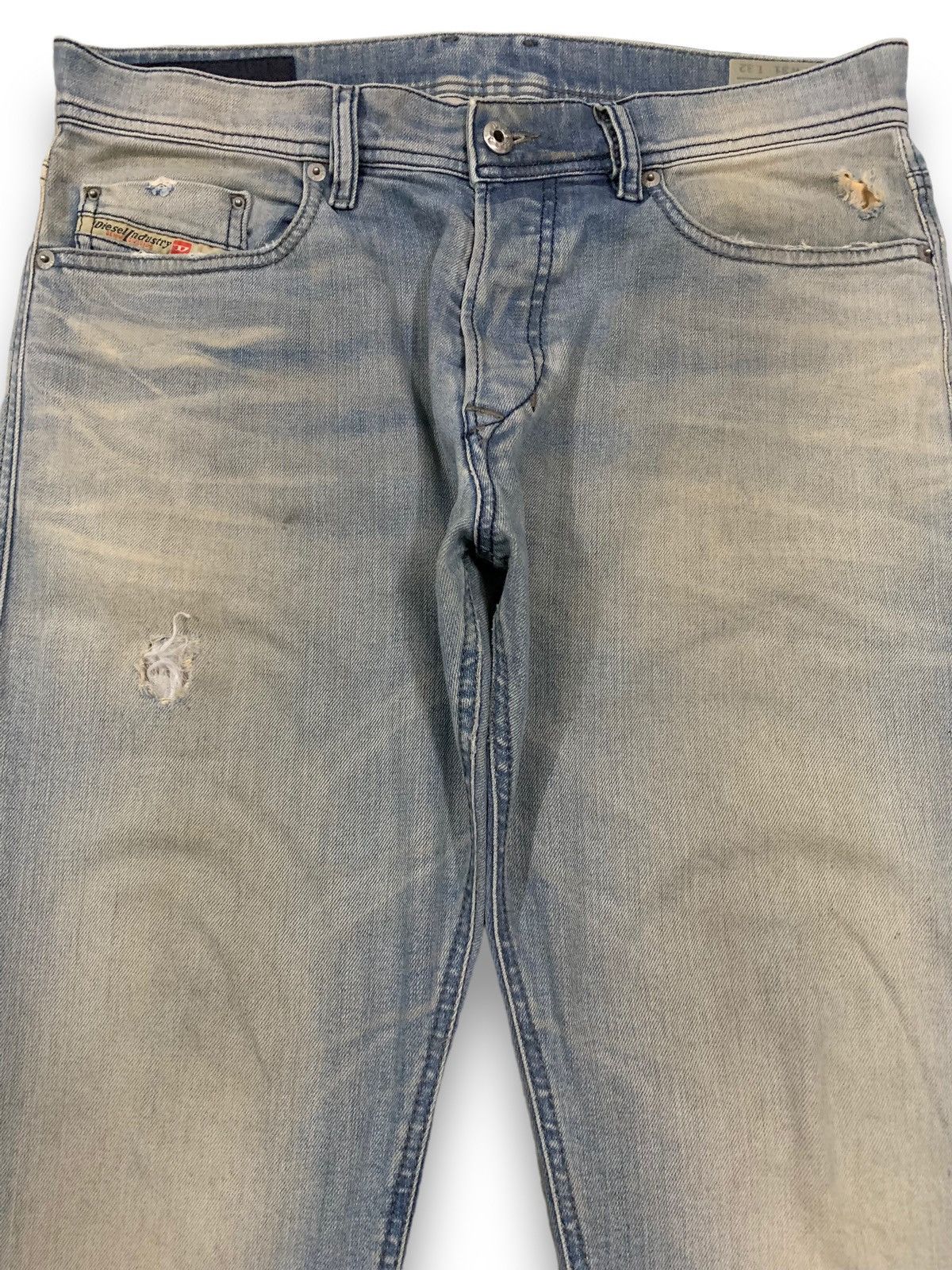 Diesel Vintage Diesel Industry Tepphar Mud Wash Ripped Grunge Jeans Size US 32 / EU 48 - 3 Thumbnail