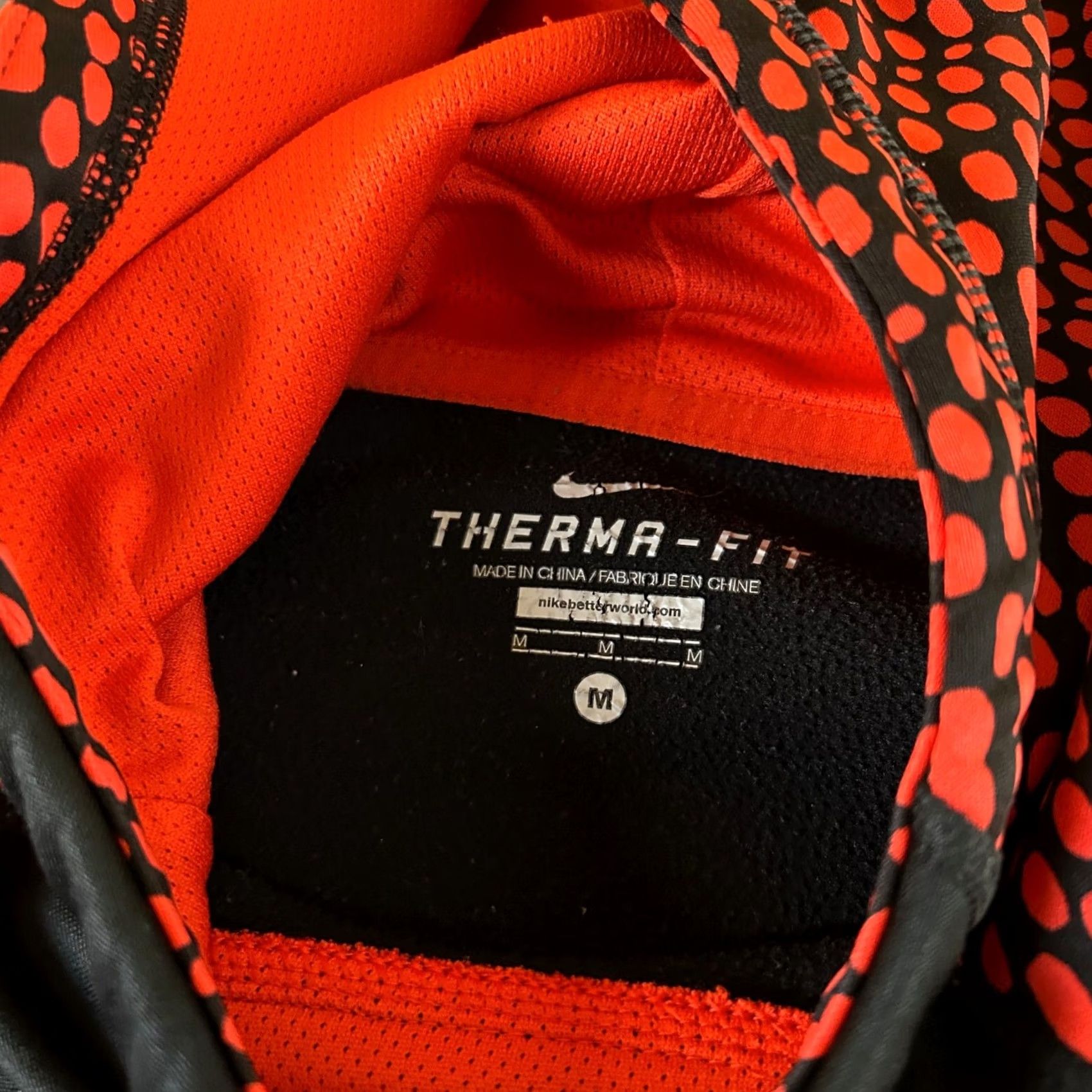 Nike Nike Therma-FIT Hoodie Pullover Just Do It Black Red Mens Medium Size US M / EU 48-50 / 2 - 2 Thumbnail