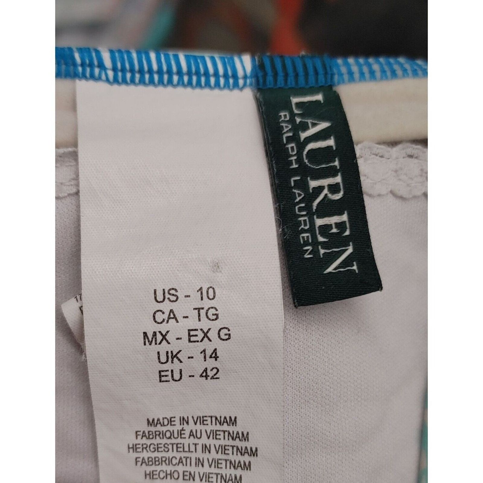 Ralph Lauren Ralph Lauren | Women's Swimwear Floral Blue Bikini Top 10 Size L / US 10 / IT 46 - 5 Thumbnail