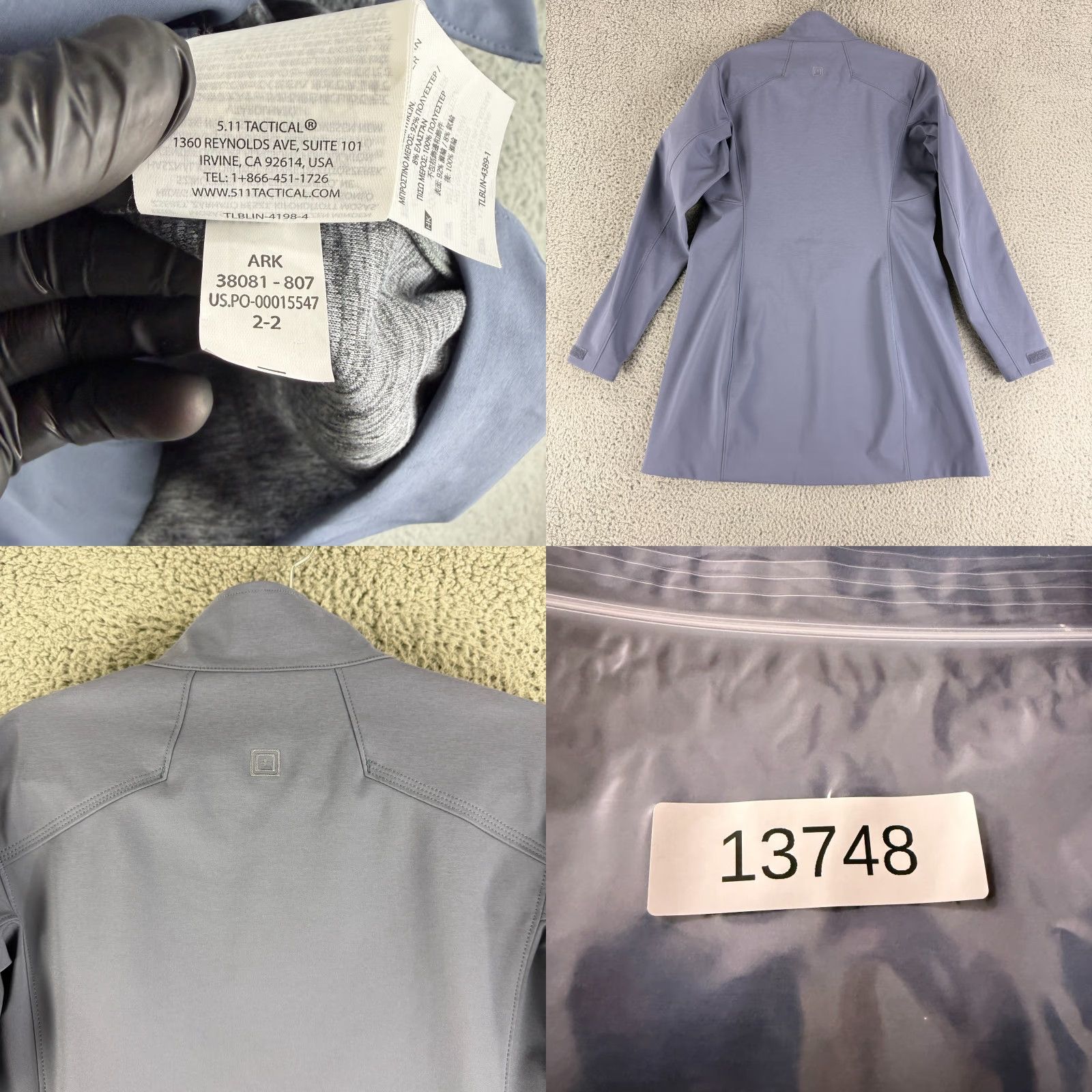 Vintage 5.11 Tactical Atlas Jacket Womens Medium Blue Full Zip Long Sleeve Softshell Jacket Size M / US 6-8 / IT 42-44 - 9 Thumbnail