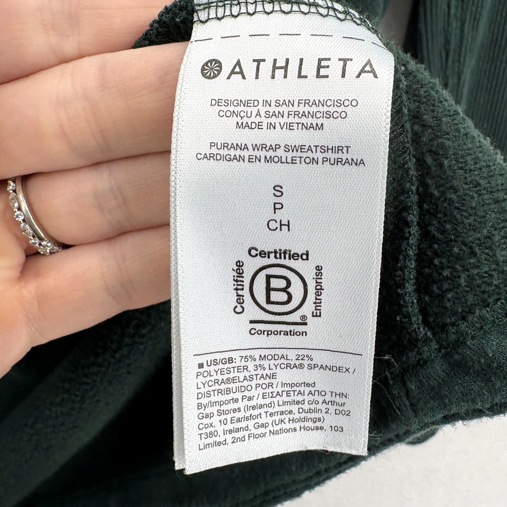 Athleta Athleta Green Wrap Hoodie Womens Small Fleece Cowl Neck Gym Purana Sweatshirt Regular Size S Size S / US 4 / IT 40 - 5 Thumbnail